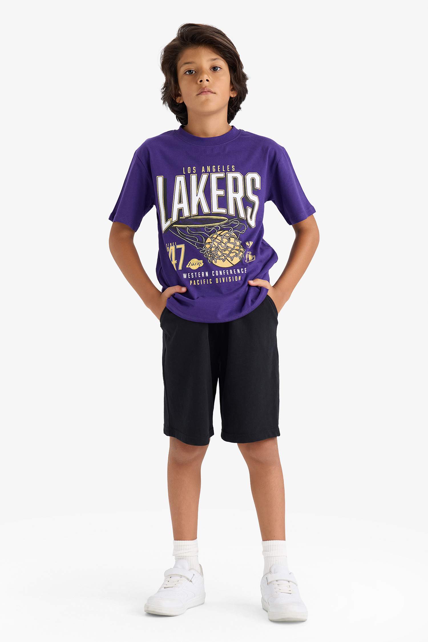 Boy NBA Los Angeles Lakers Printed Back T-Shirt