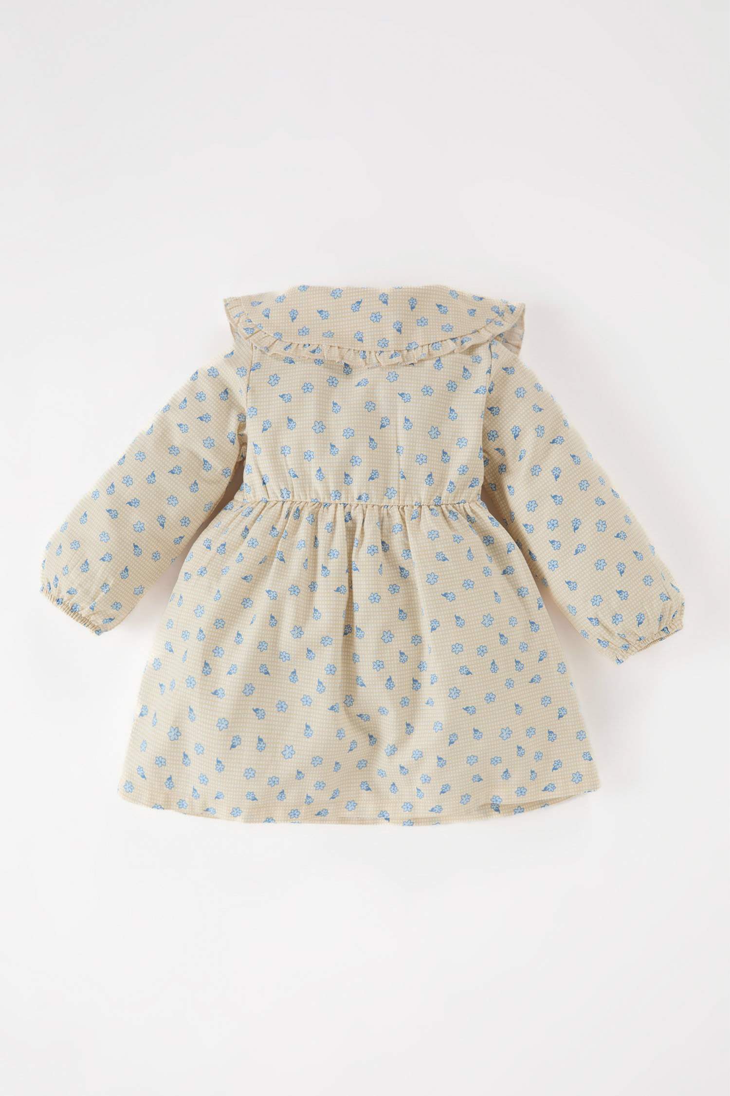 Baby Girl Floral Long Sleeve Twill Dress