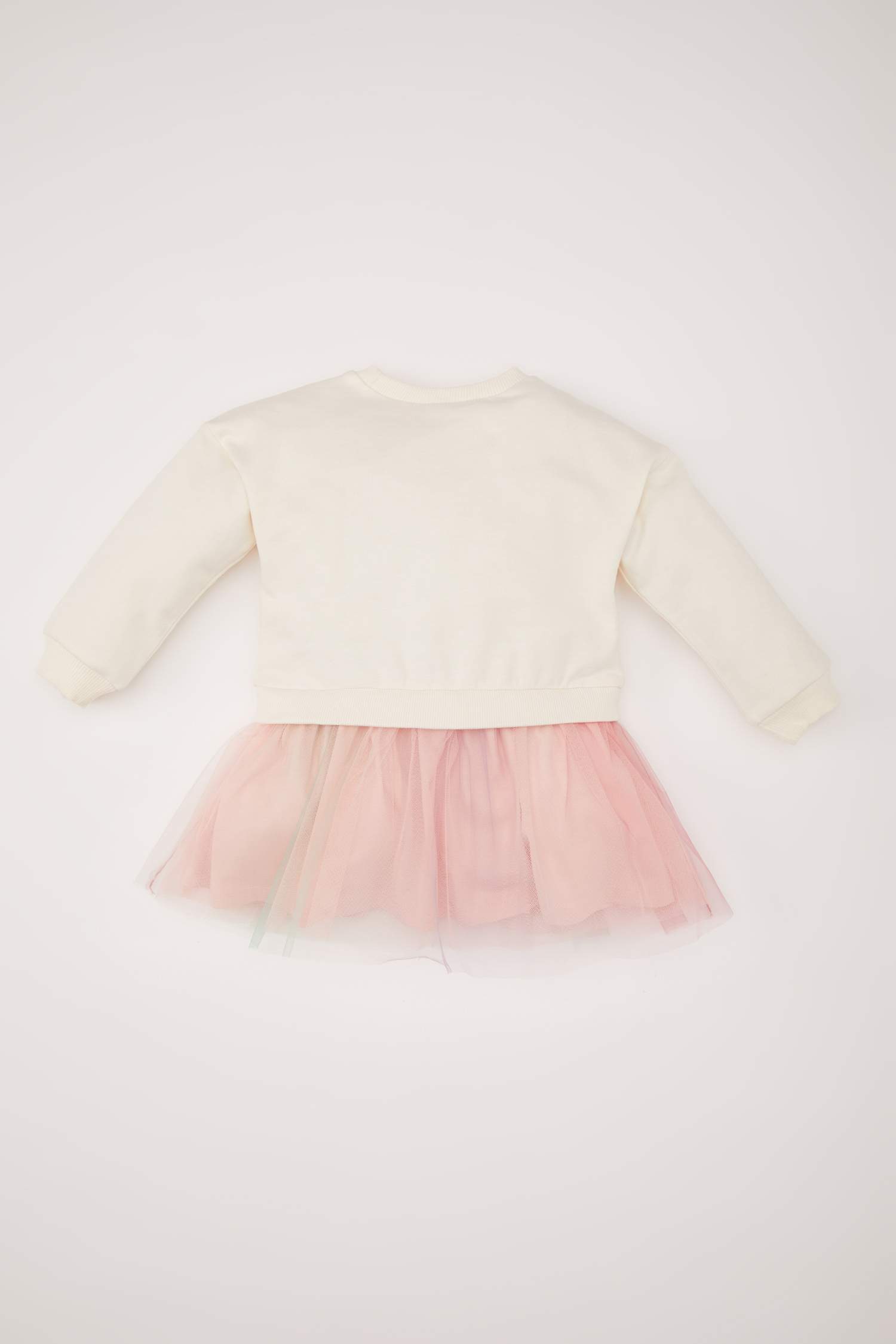 فستان باربي بنات من التول برقبة مستديرة