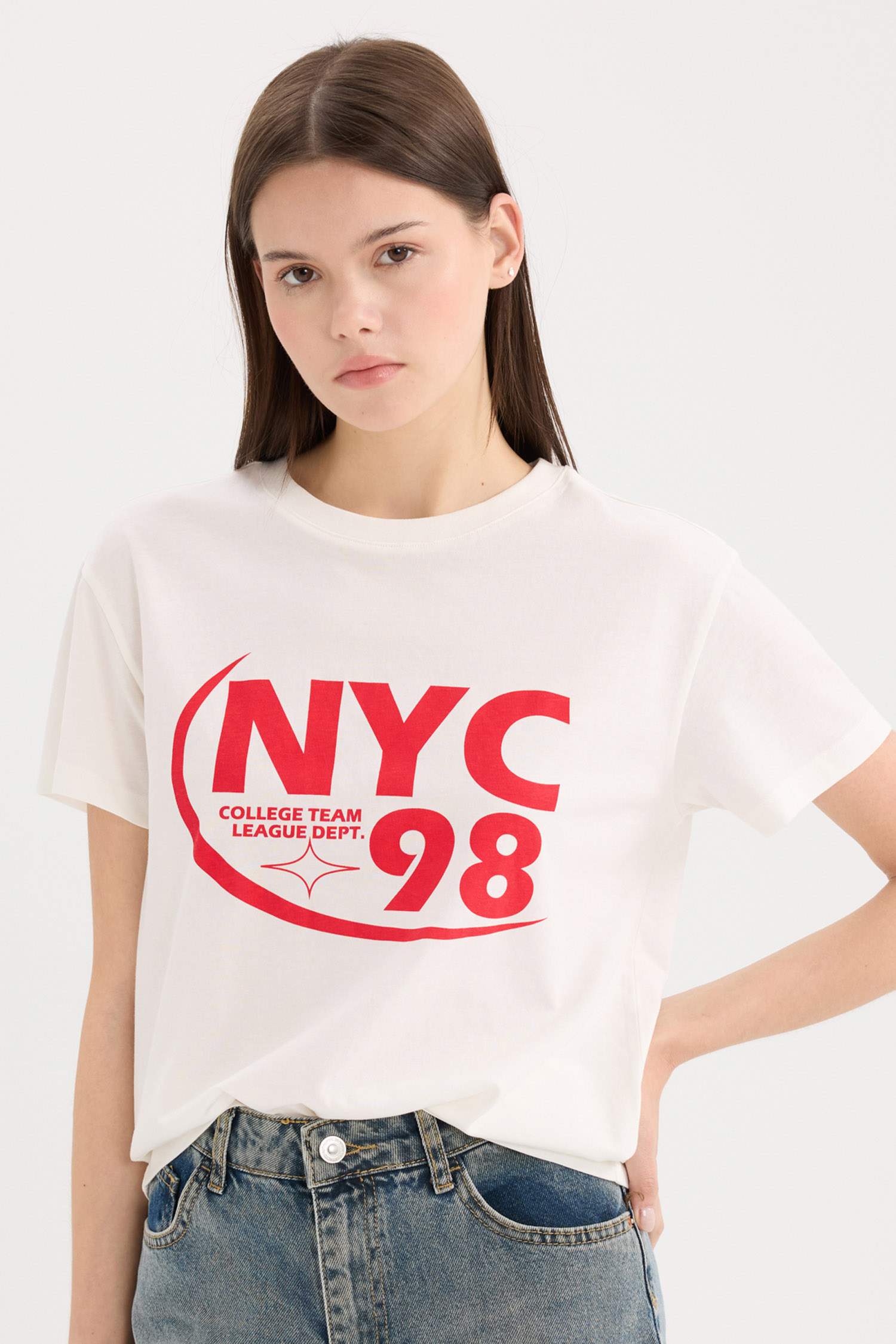 تيشيرت نص ردن قصة عادية بياخة مستديرة