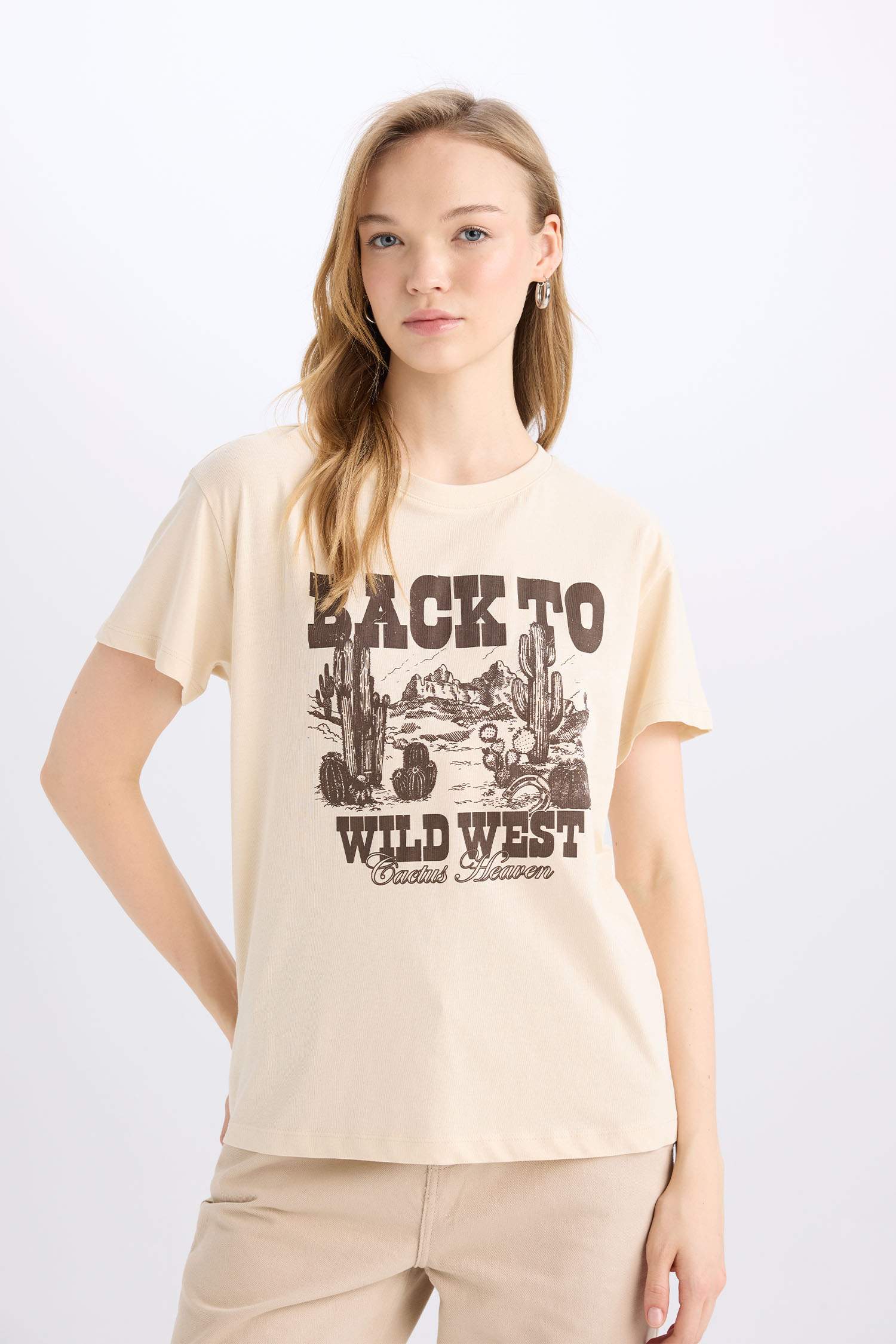 Regular Fit Crew Neck Printed T-Shirt