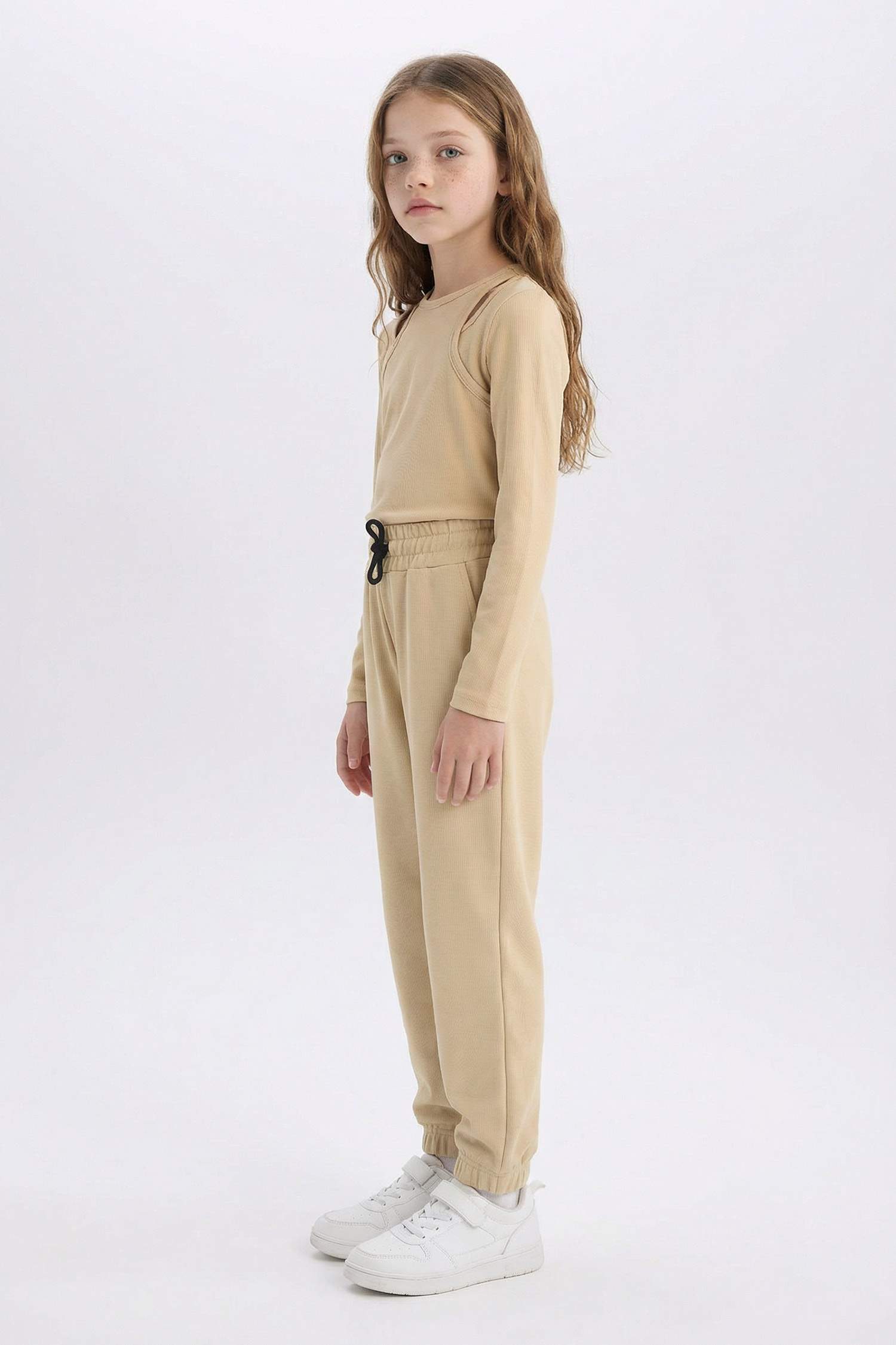 بنطلون بجامة رياضي بناتي جوجر بجيب