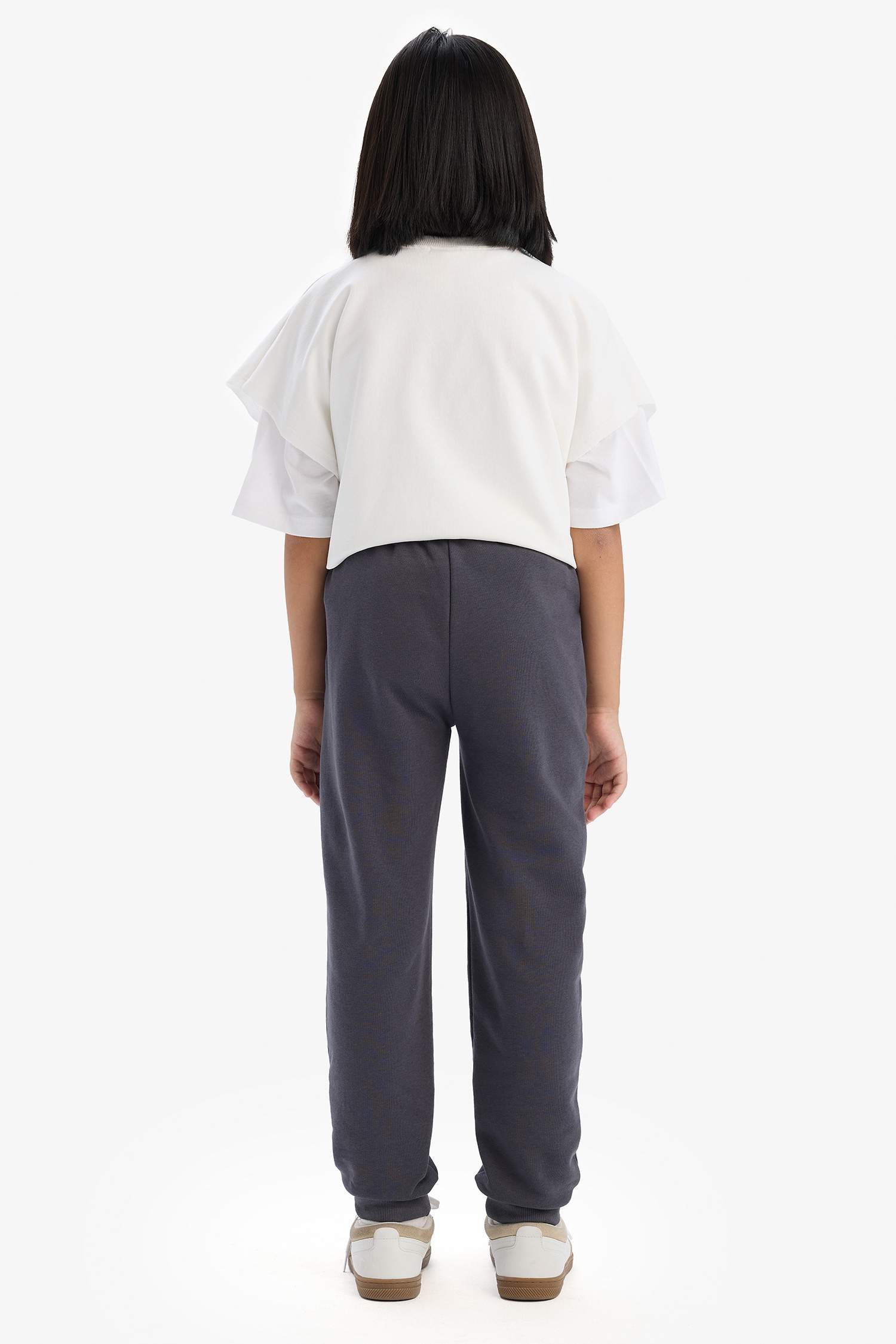 Kız Çocuk  Beli Lastikli Jogger Eşofman Altı