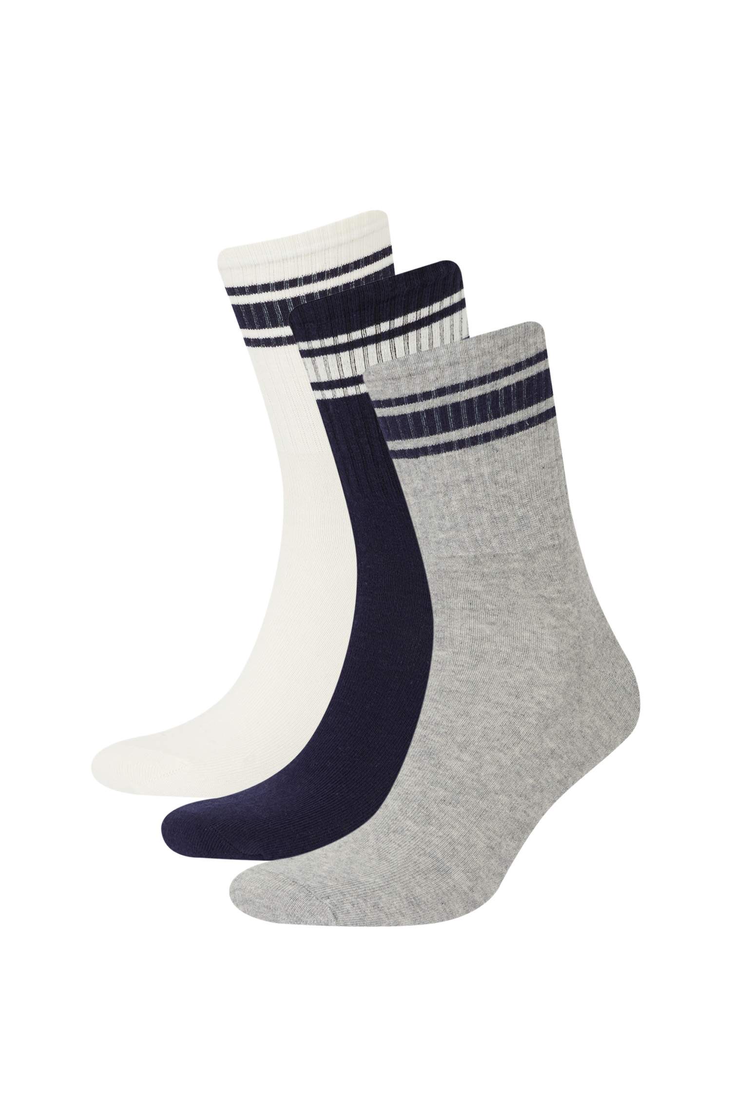 Lot de 3 paires de chaussettes montantes en coton pour homme