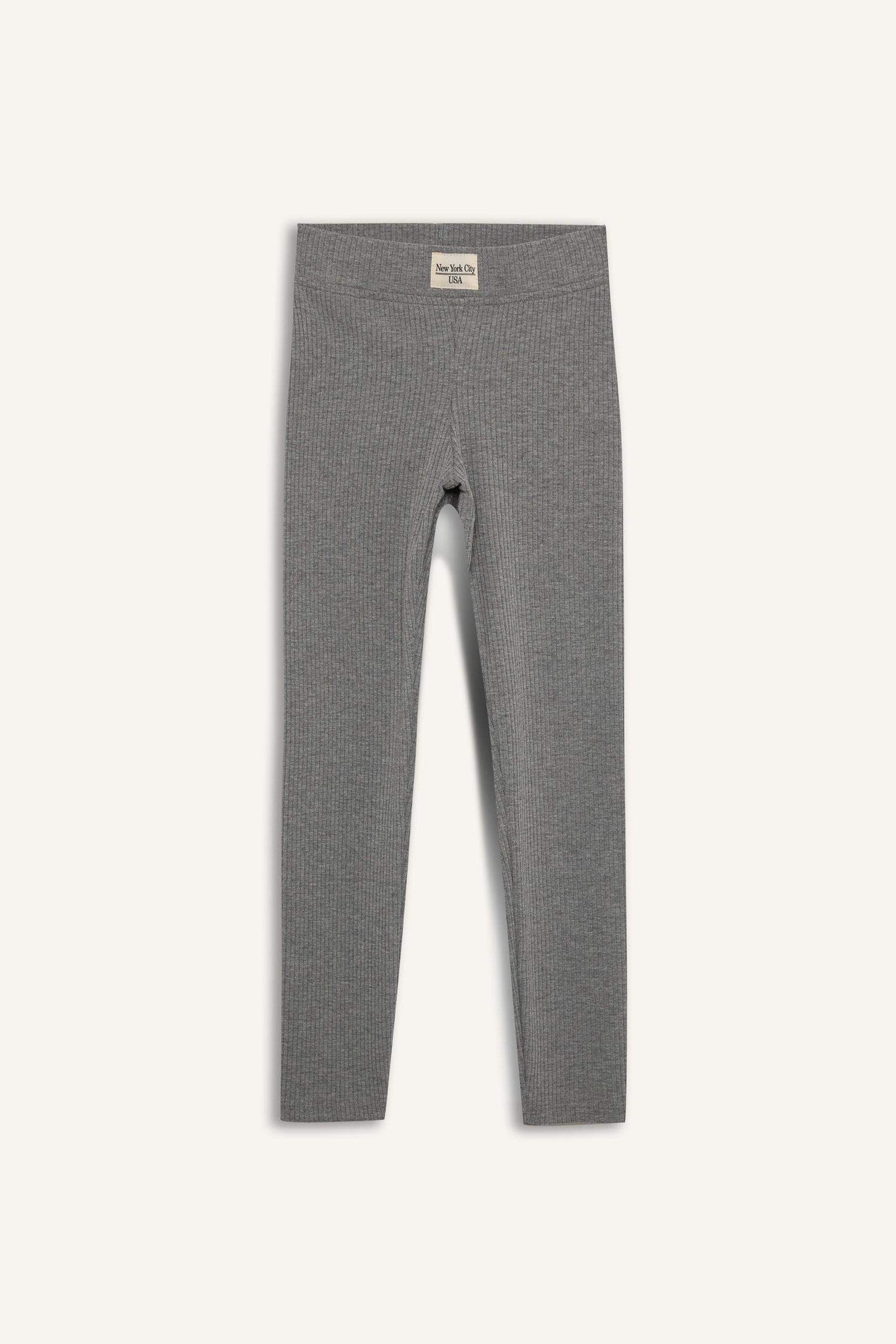 Детские длинные леггинсы из рубчатого кашкорсе