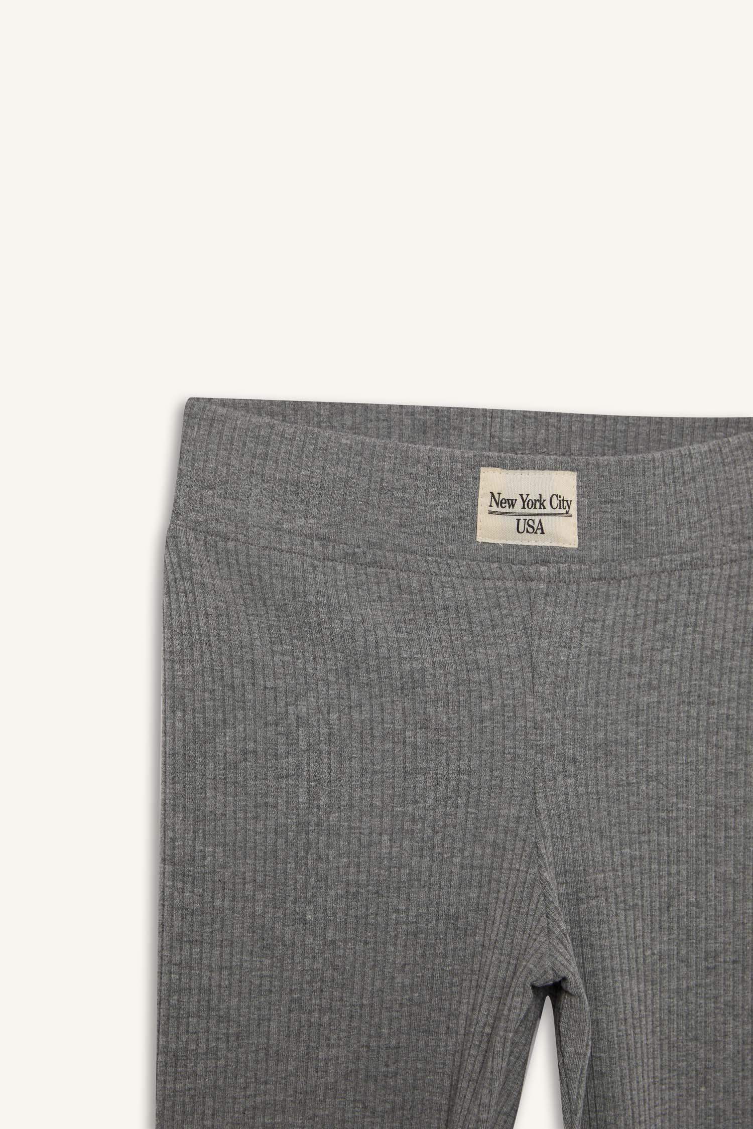 Детские длинные леггинсы из рубчатого кашкорсе