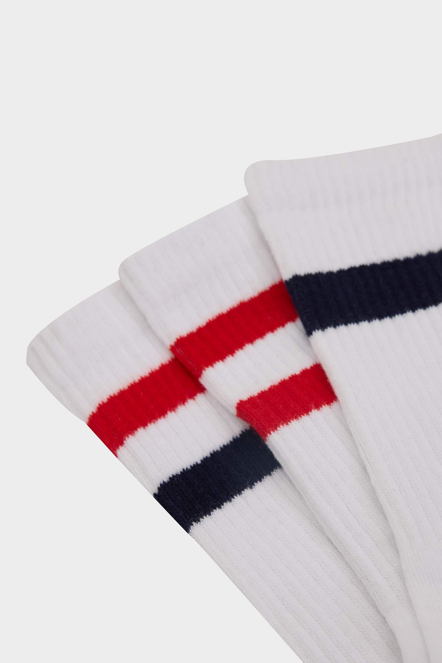 Erkek Rahat Lastikli 3'lü Pamuklu Uzun Çorap