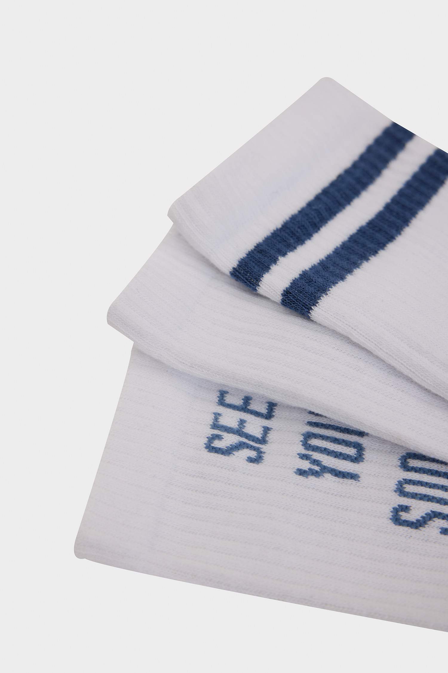 Erkek Rahat Lastikli 3'lü Pamuklu Uzun Çorap