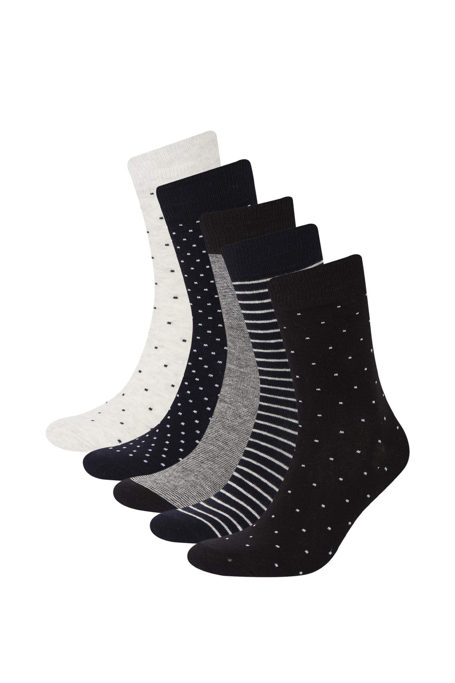 Man 5 Piece Cotton Long Socks