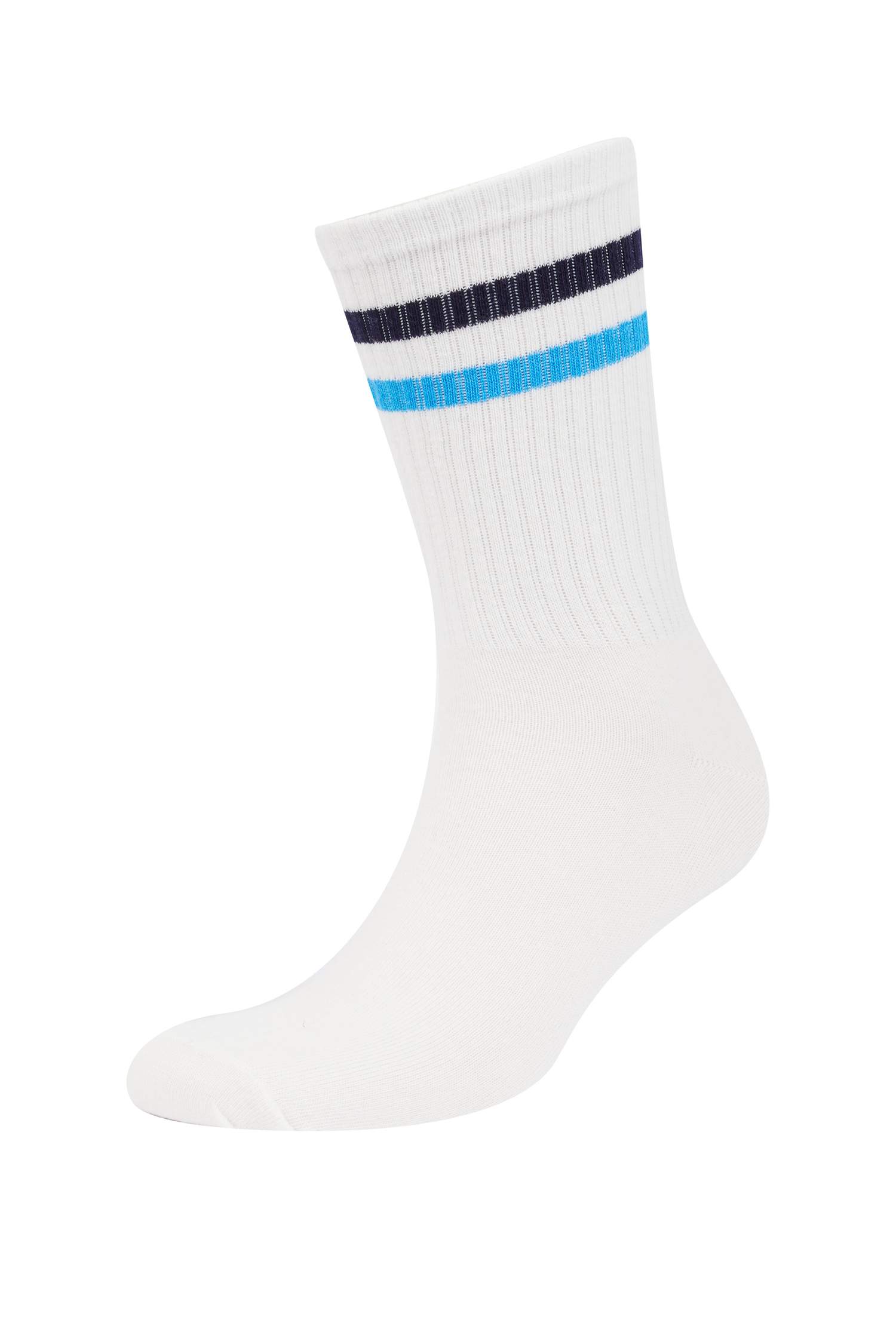 Erkek Rahat Lastikli 3'lü Pamuklu Uzun Çorap