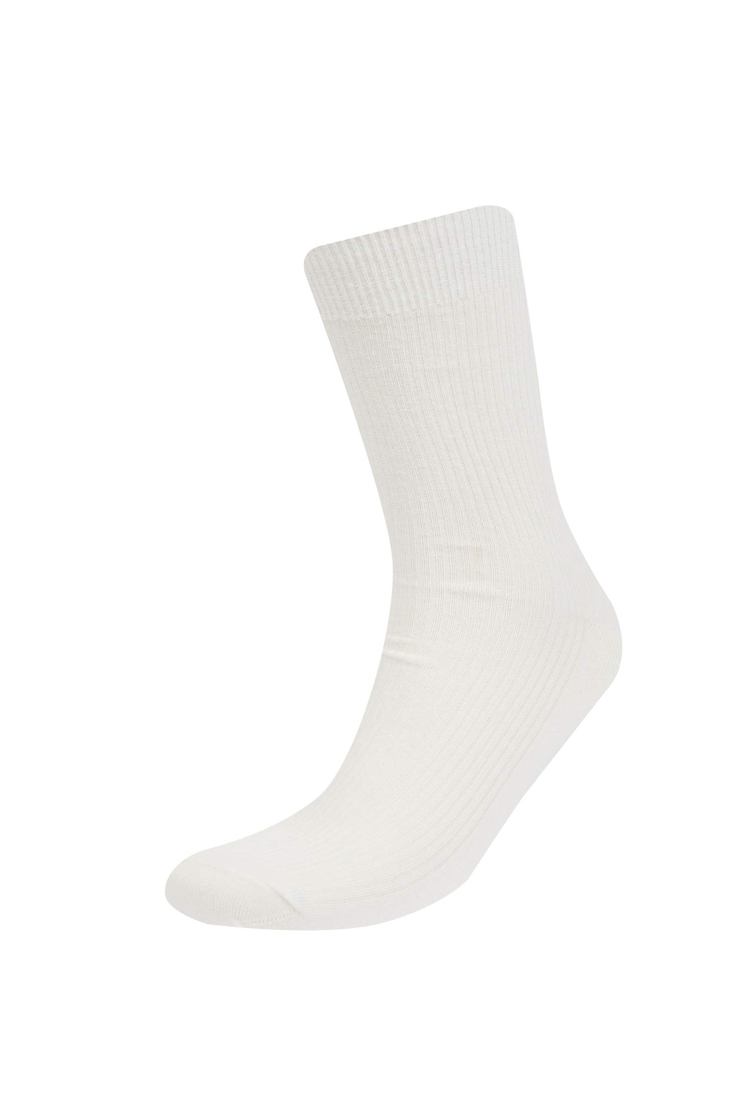 Erkek Rahat Lastikli 5'li Pamuklu Uzun Çorap