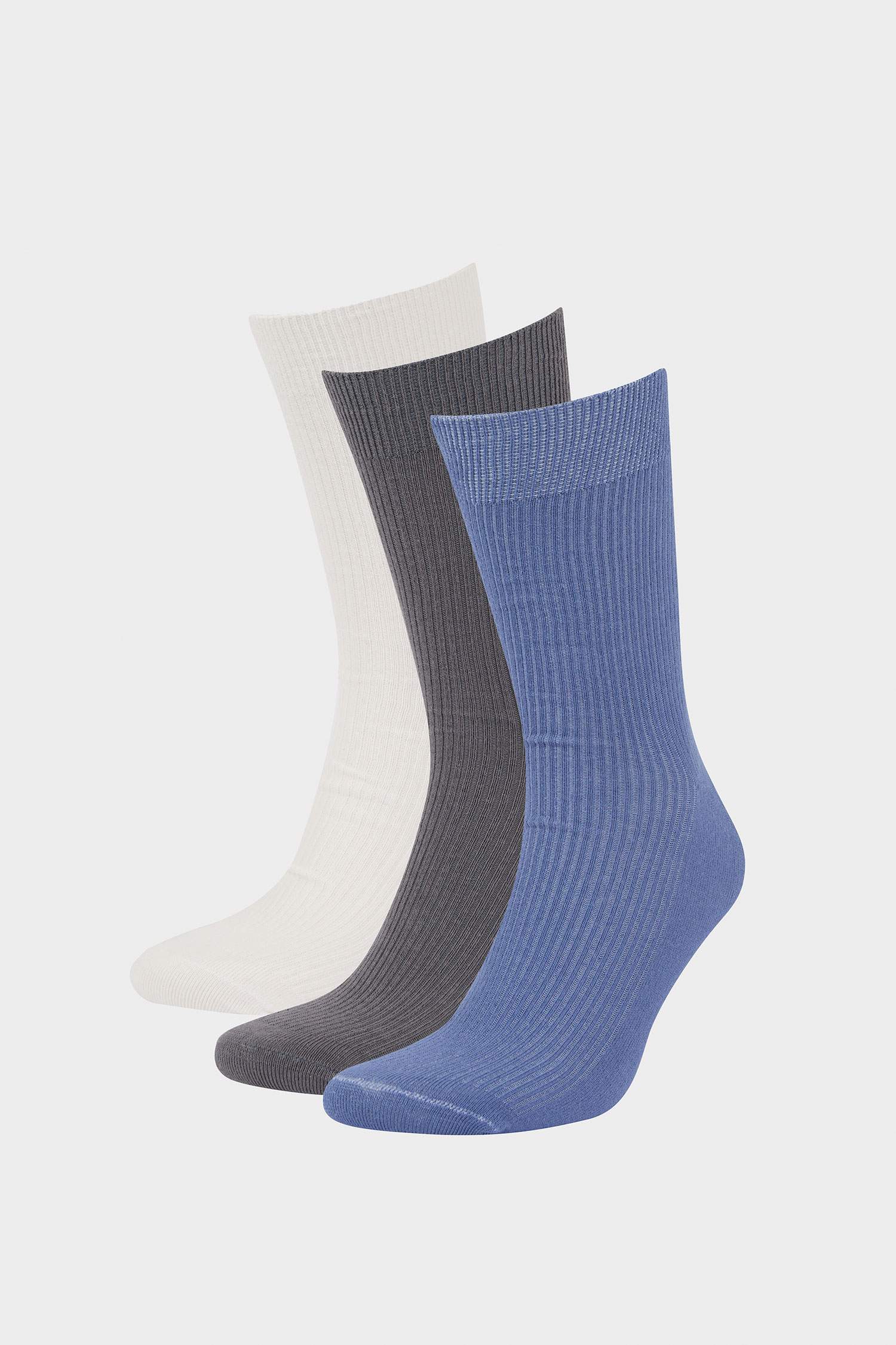 جوارب طويلة قطن - 3 قطع