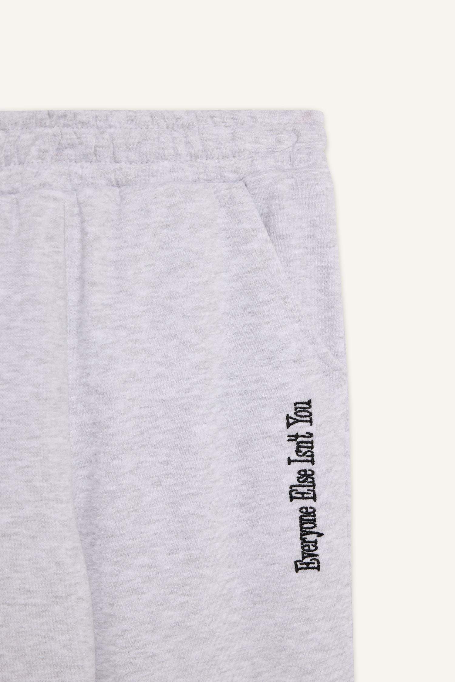 Kız Çocuk Beli Paçası Lastikli Baskılı Jogger Eşofman Altı