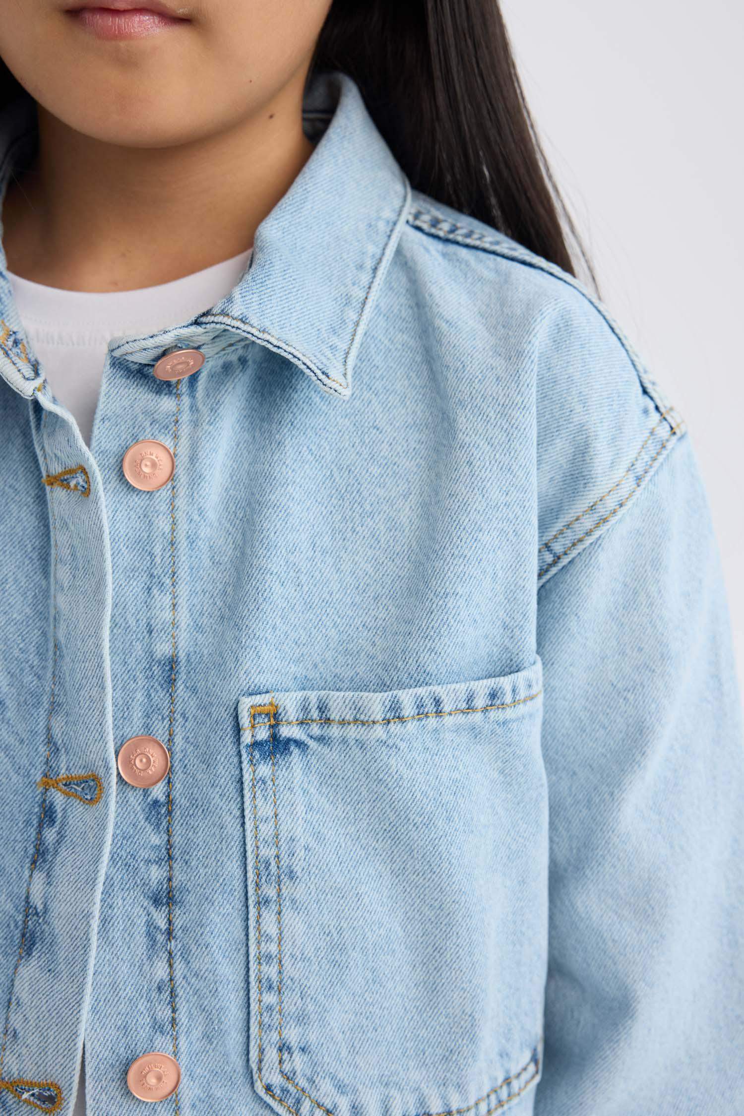 Girl Cotton Denim Jacket