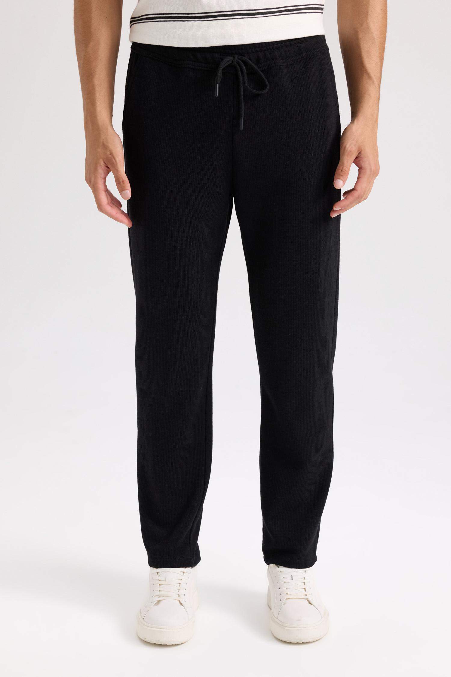 Regular Fit Eşofman Altı Beli Bağcıklı Cep Detaylı Düz Paça