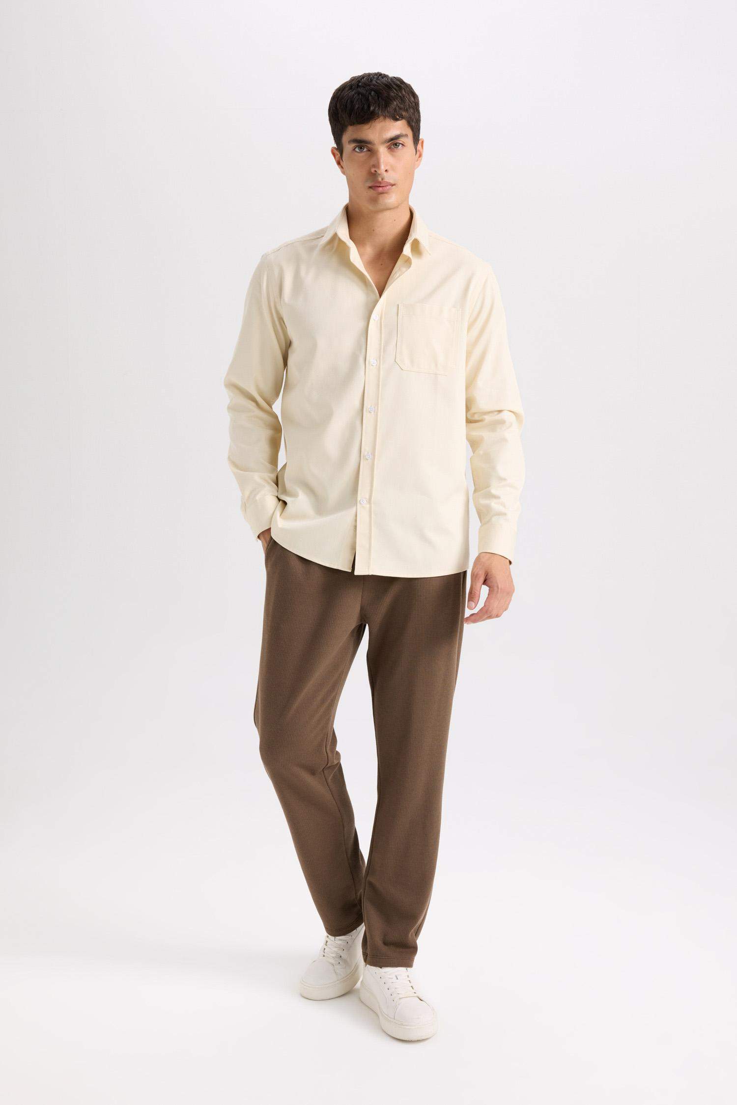 Regular Fit Eşofman Altı Beli Bağcıklı Cep Detaylı Düz Paça