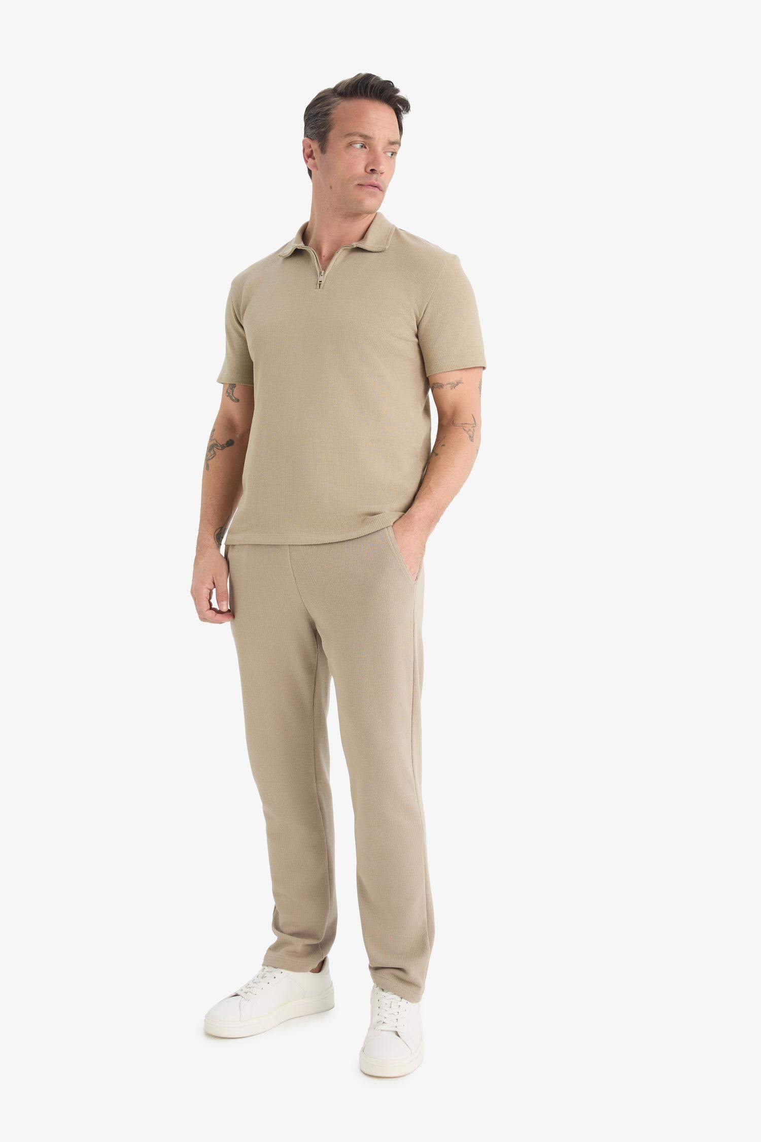 Regular Fit Eşofman Altı Beli Bağcıklı Cep Detaylı Düz Paça