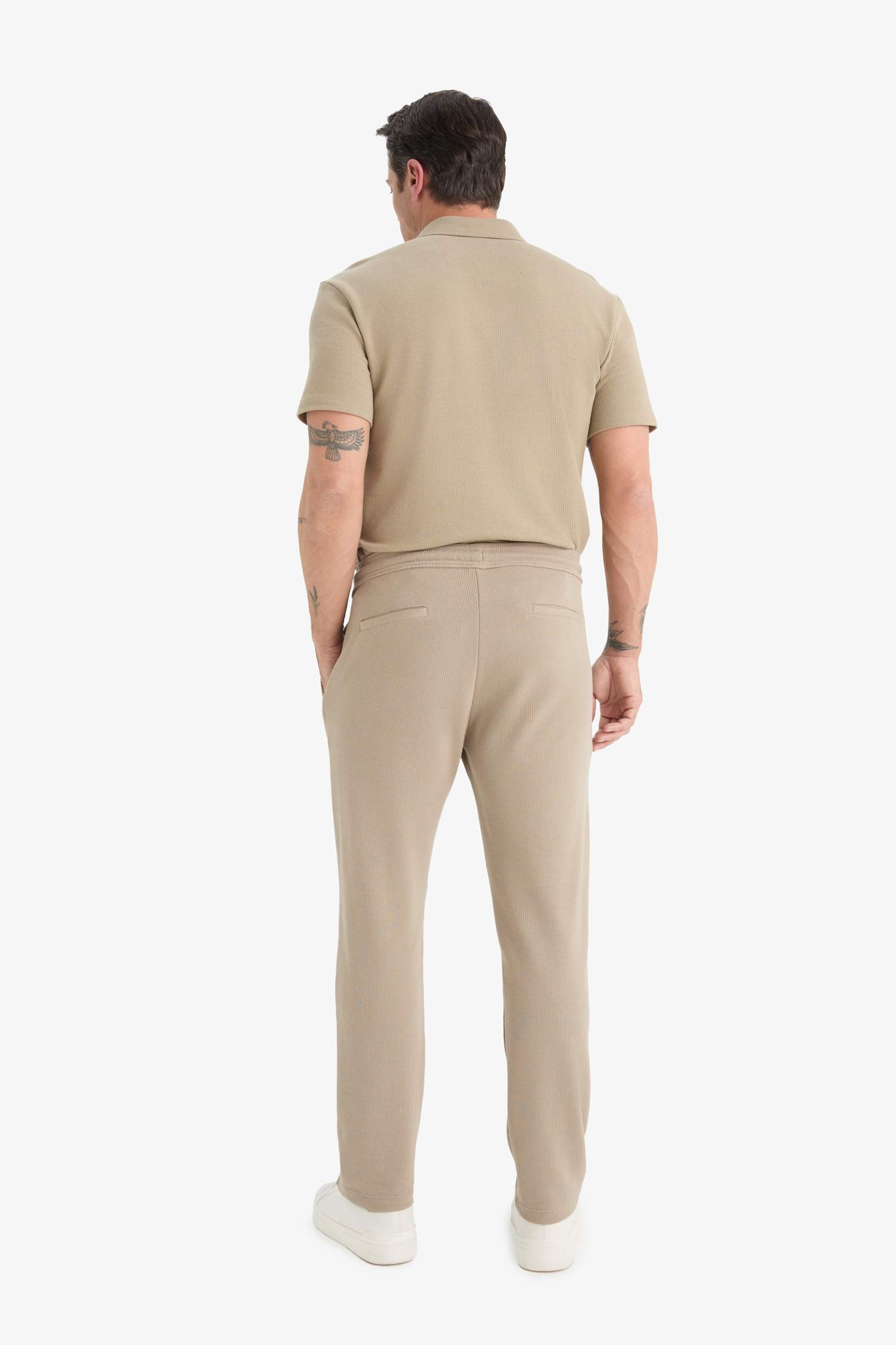 Regular Fit Eşofman Altı Beli Bağcıklı Cep Detaylı Düz Paça