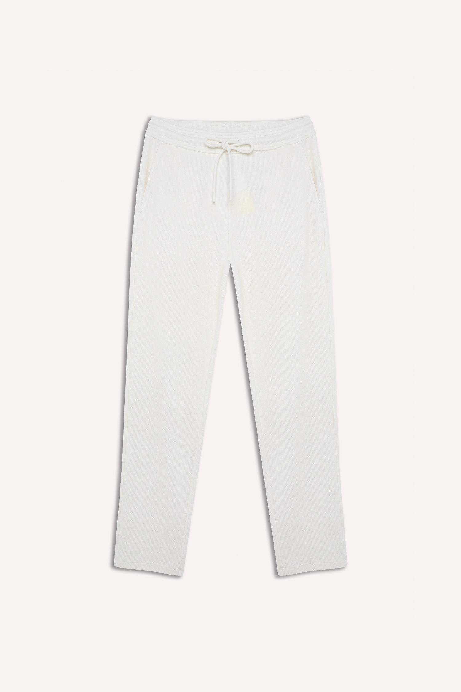 سروال عادي بجيوب و خصر مطاطي