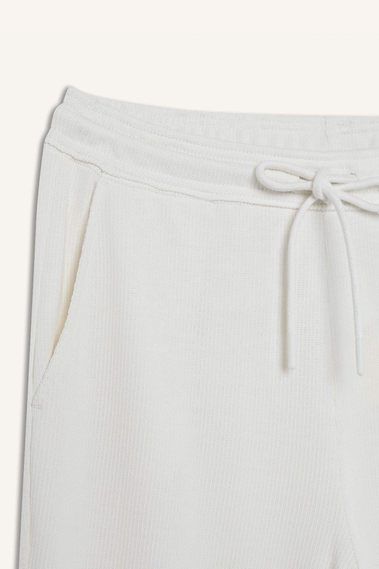 سروال عادي بجيوب و خصر مطاطي