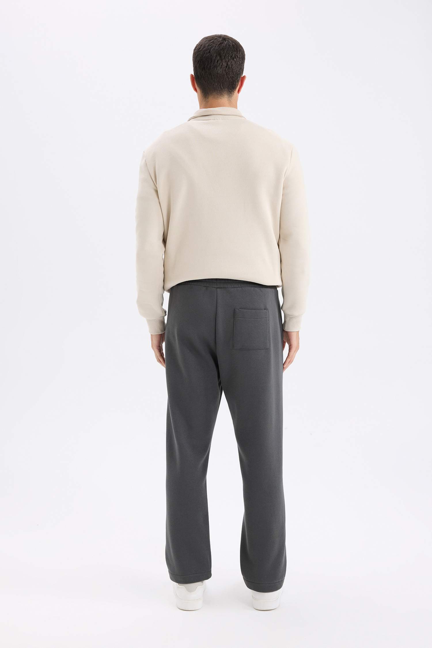 Regular Fit Eşofman Altı Beli Lastikli Basic Düz Cepli Düz Paça