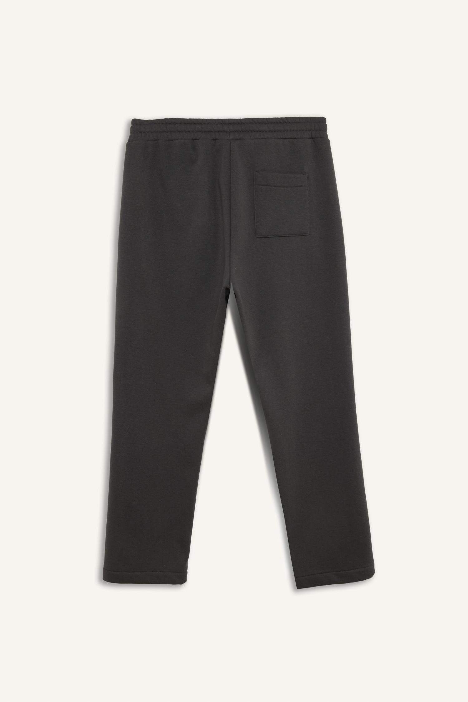 Regular Fit Eşofman Altı Beli Lastikli Basic Düz Cepli Düz Paça