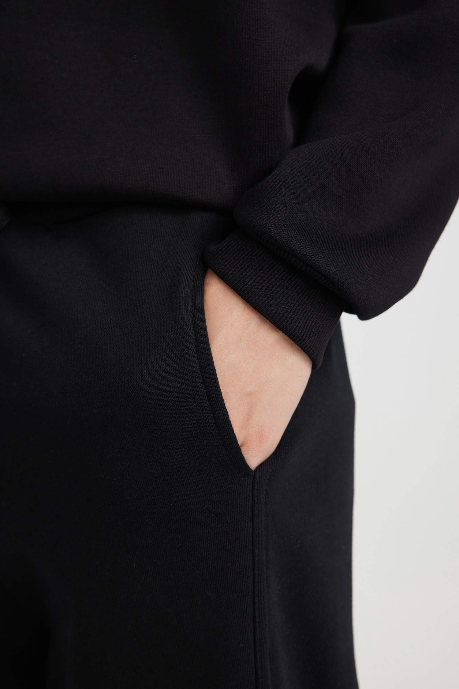 Regular Fit Eşofman Altı Beli Lastikli Basic Düz Cepli Düz Paça