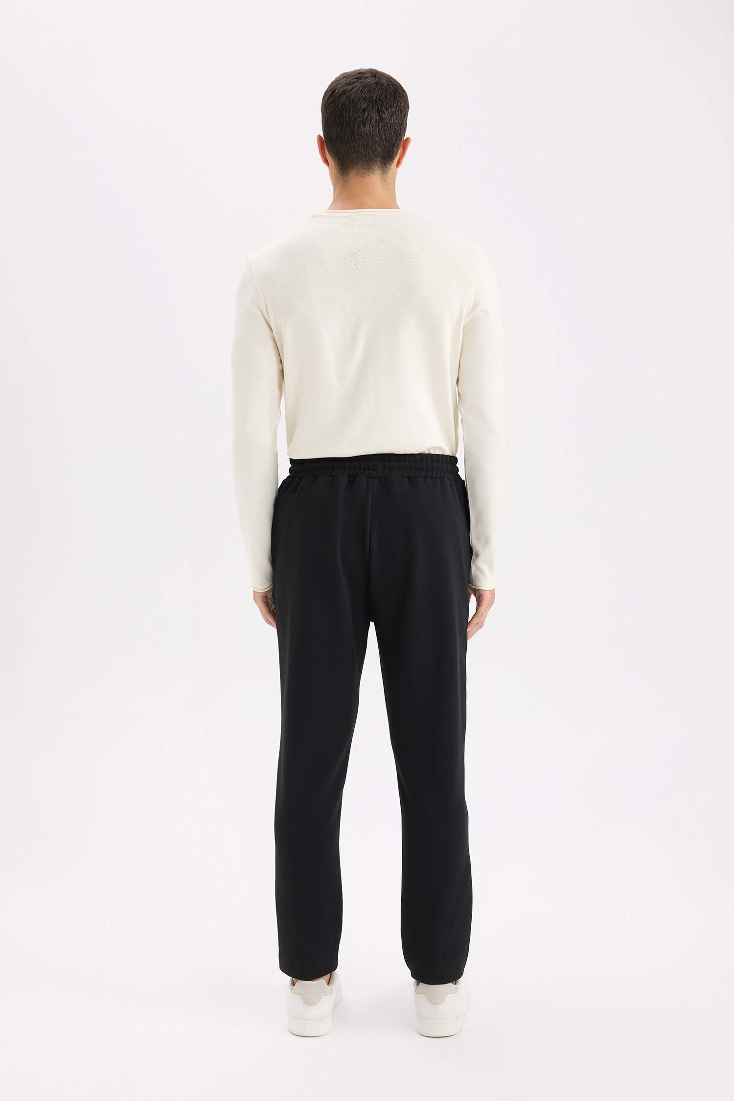 بنطلون سويت بانتس اسود رياضي تويل سليم فيت