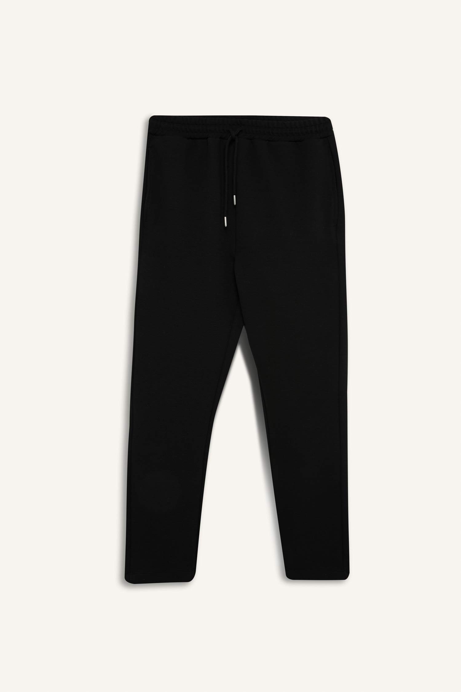 بنطلون سويت بانتس اسود رياضي تويل سليم فيت