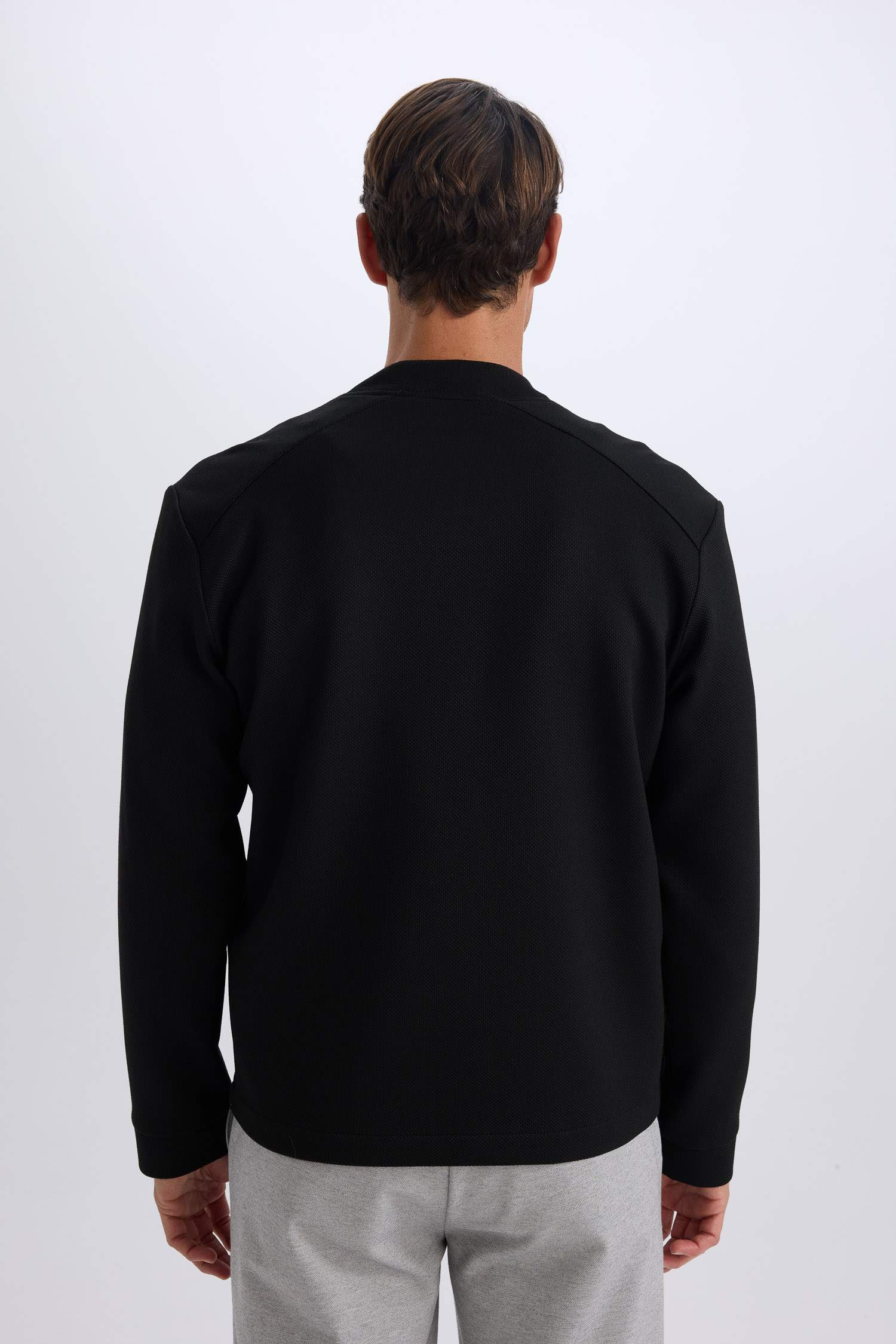 Slim Fit Dar Kesim Bomber Kolej Yaka Fermuarlı  Mevsimlik Cepli Mont