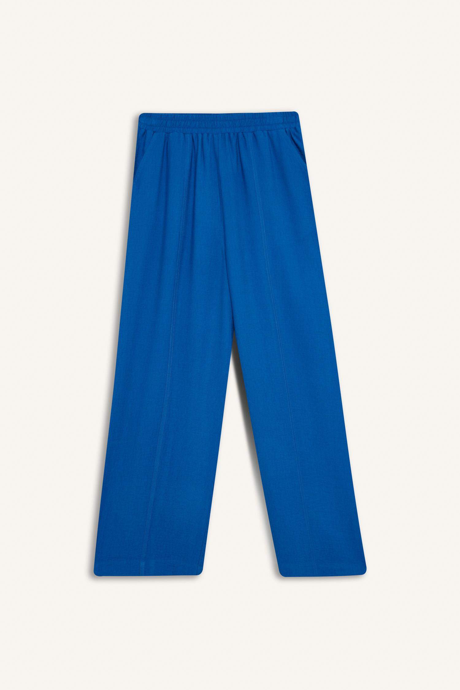 Harem Keten Karışımlı Geniş Paça Pantolon