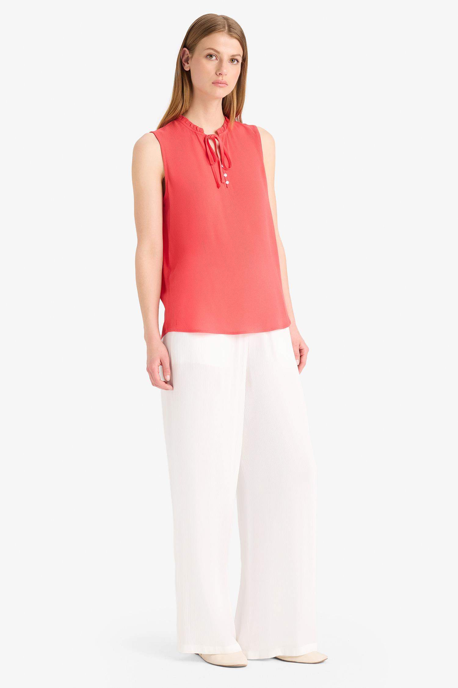 Fall in Love Regular Fit Flexible Waist Laced Beach Trousers