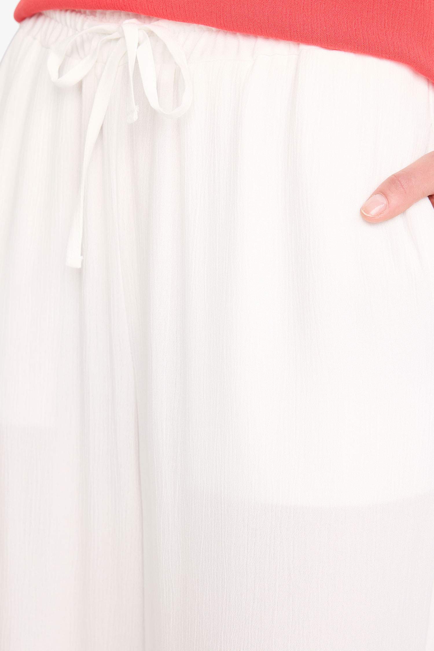 Fall in Love Regular Fit Flexible Waist Laced Beach Trousers