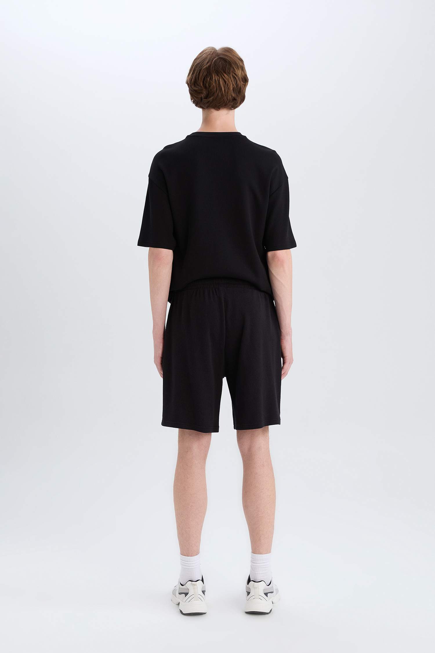 %100 Pamuk Regular Fit Waffle Şort