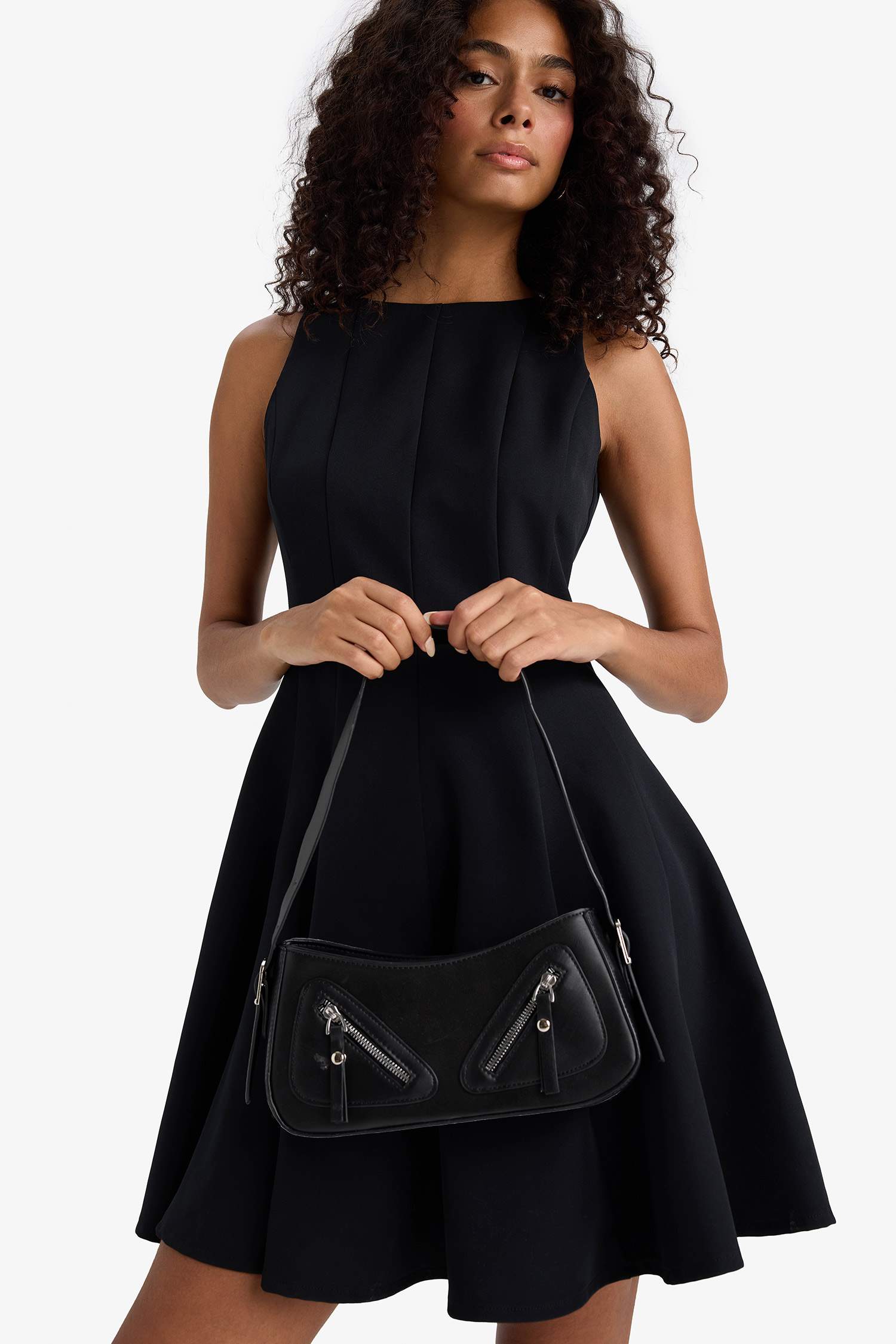 Kadın Fermuar Detaylı Omuz Çantası