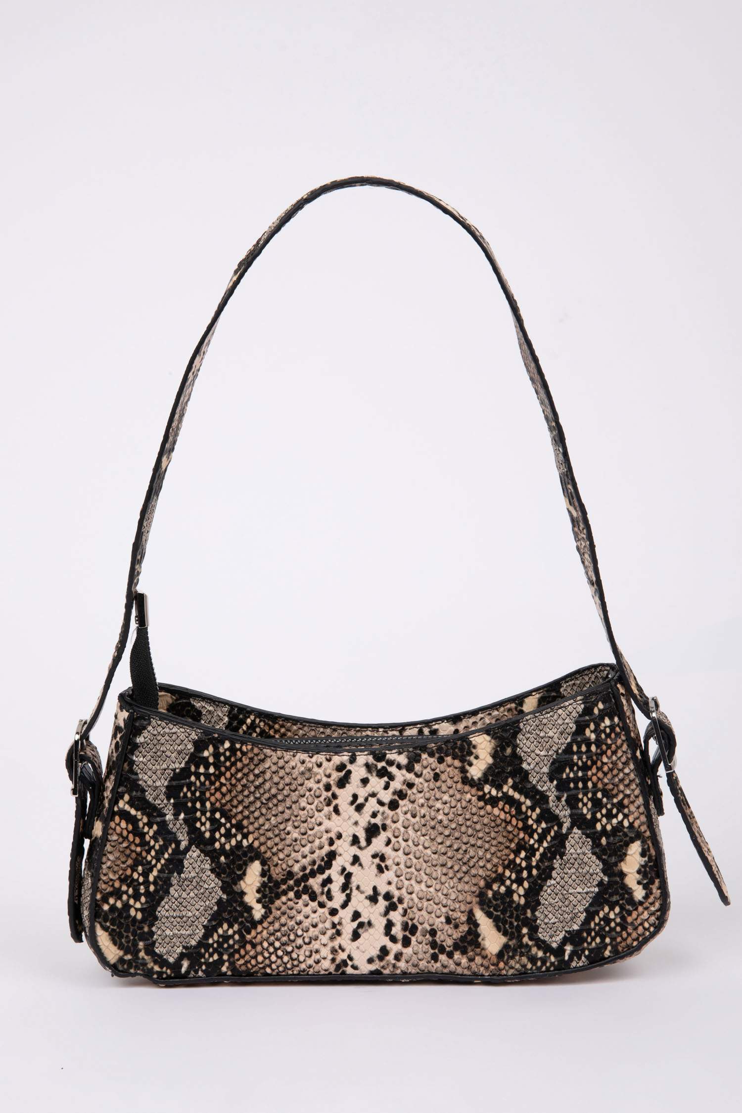 Женская сумка с эффектом змеиной кожи