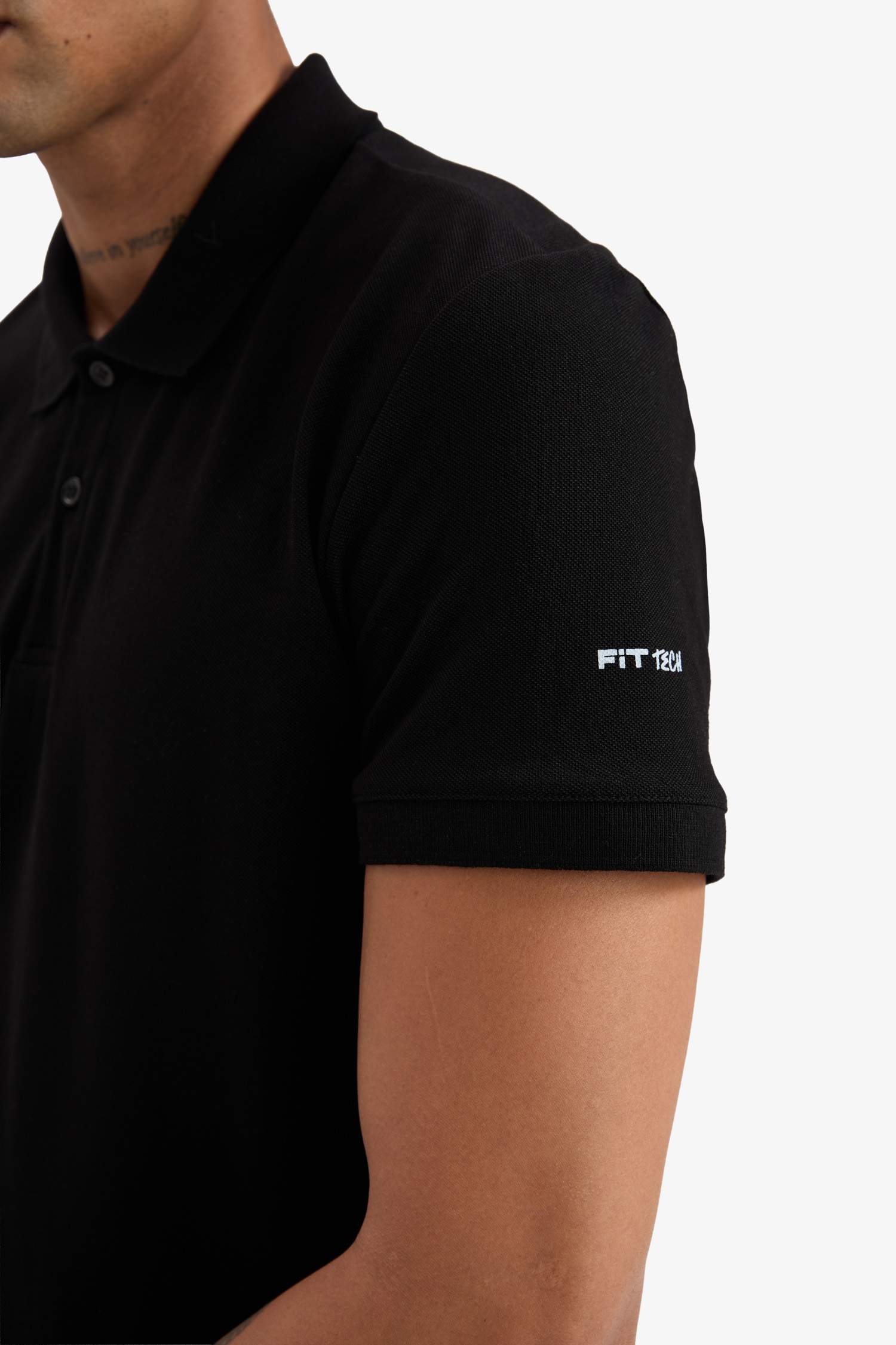 DeFactoFit Slim Fit Pique Polo T-Shirt