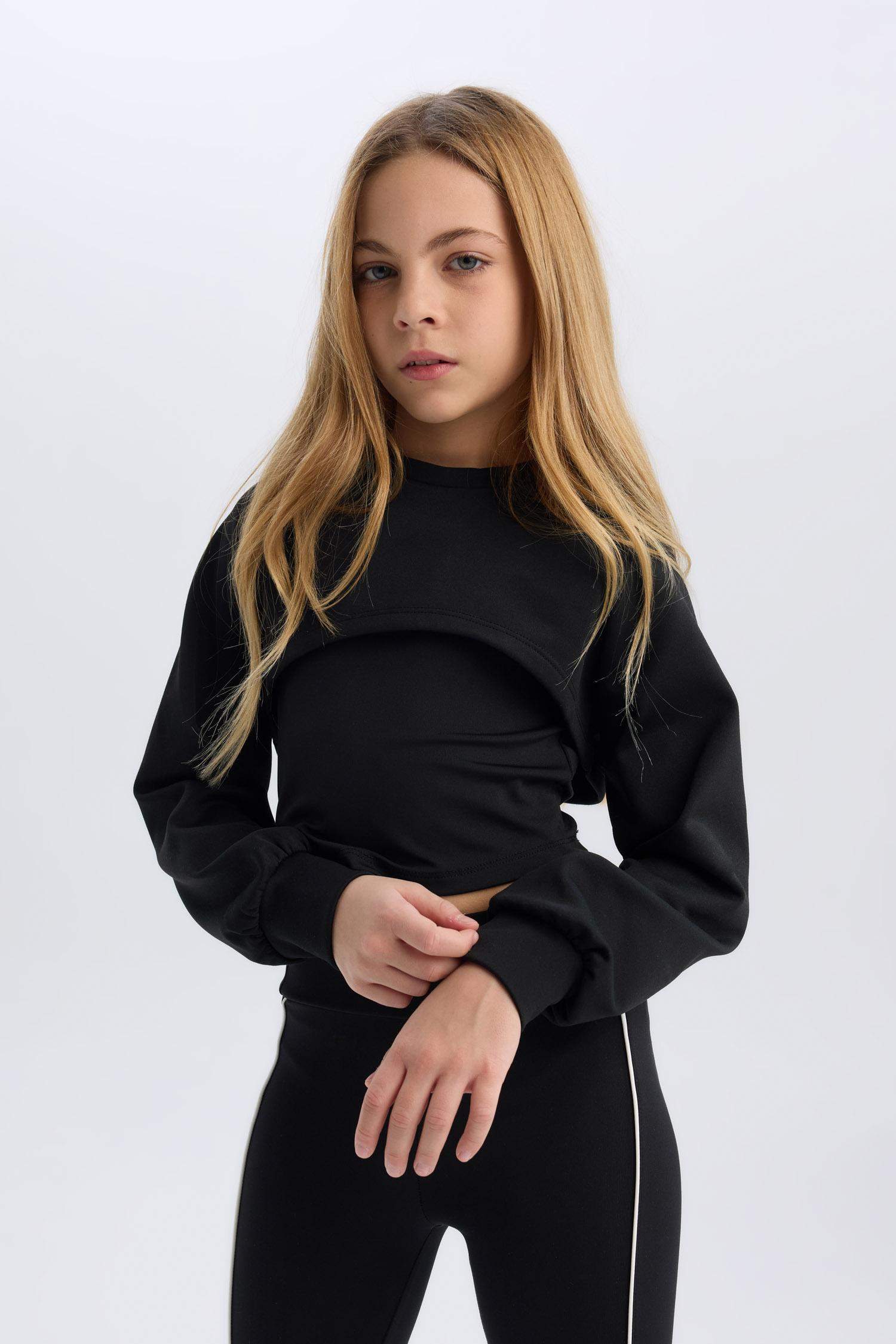 Girl Relax Fit Crew Neck Sweatshirt