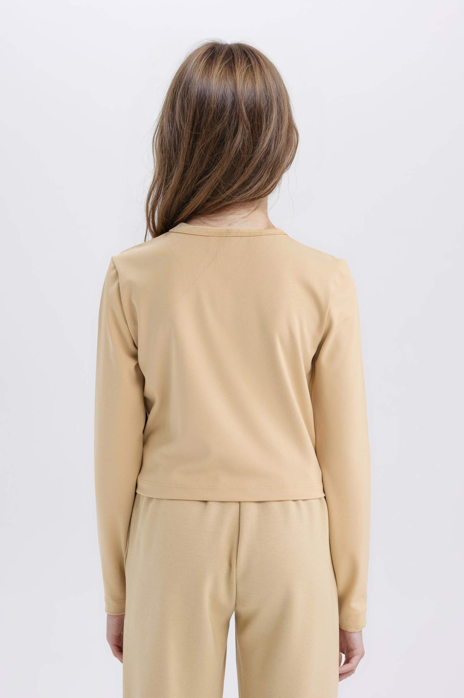 Girl Slim Fit Crew Neck Corduroy Camisole T-Shirt