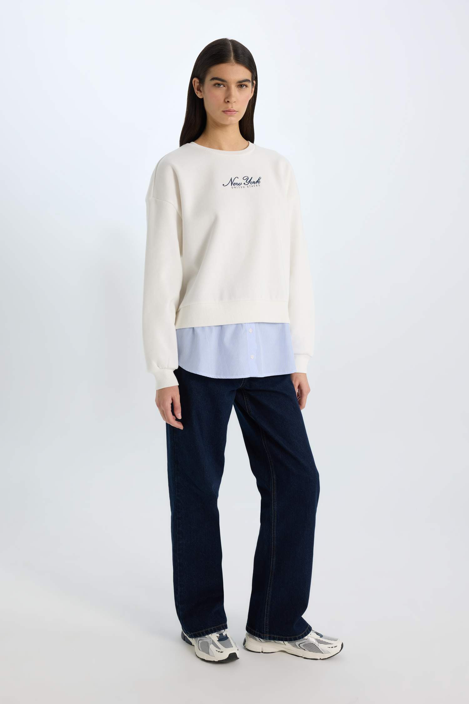 релакс пішімі қала с мойын Свитер