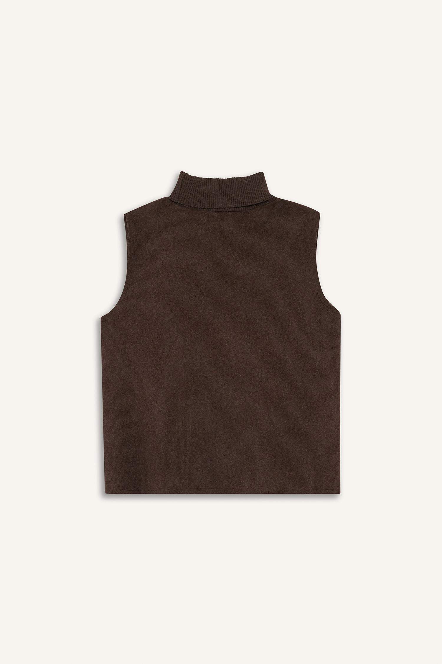 Regular Fit Turtleneck Tank Top
