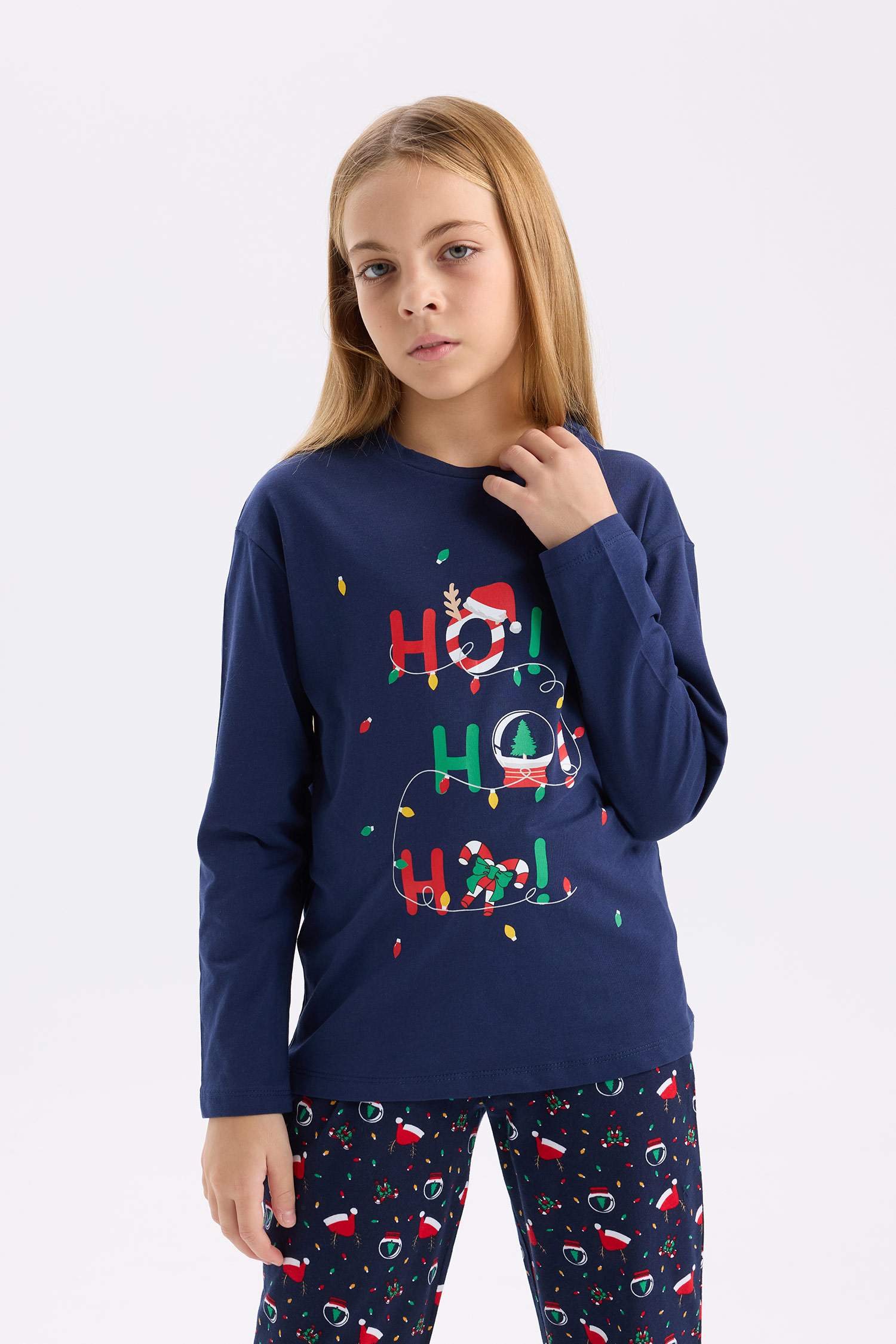 Pyjama de Noël Top à manches longues et Bas long pour Fille