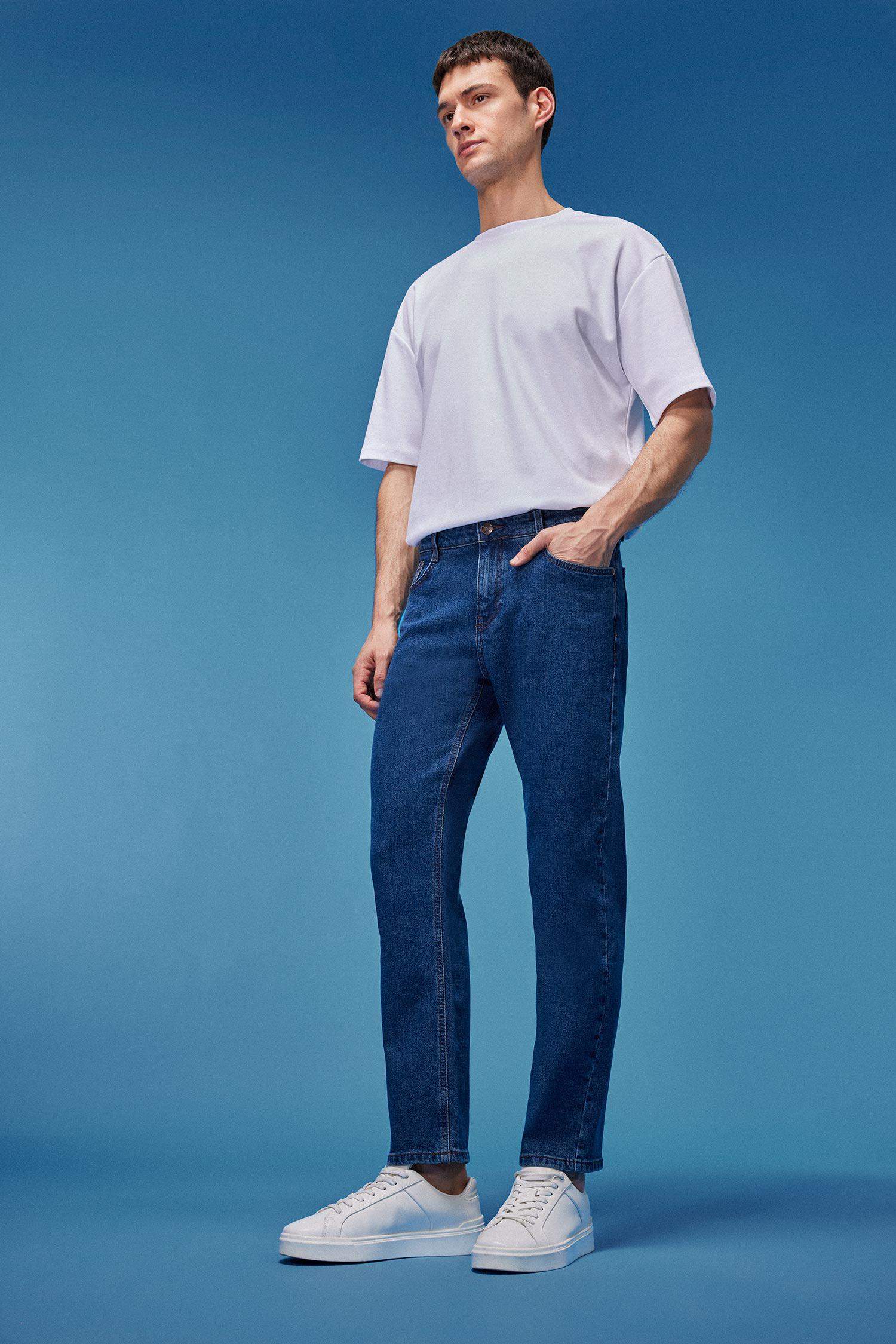 Sergio Regular Fit Normal Waist Pipe Leg Jeans