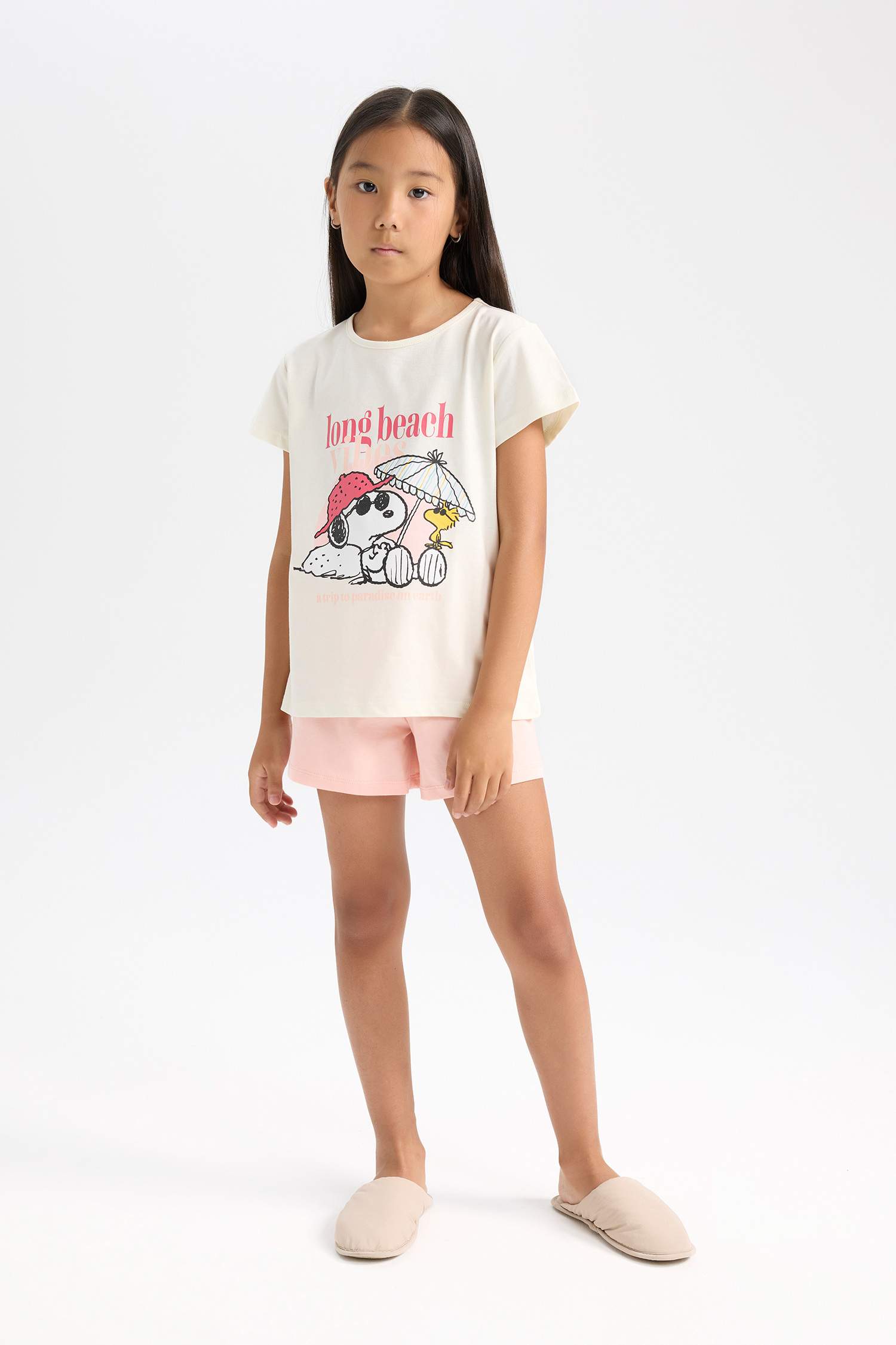 Pyjama Snoopy pour Fille Top à manches courtes Short à taille élastique