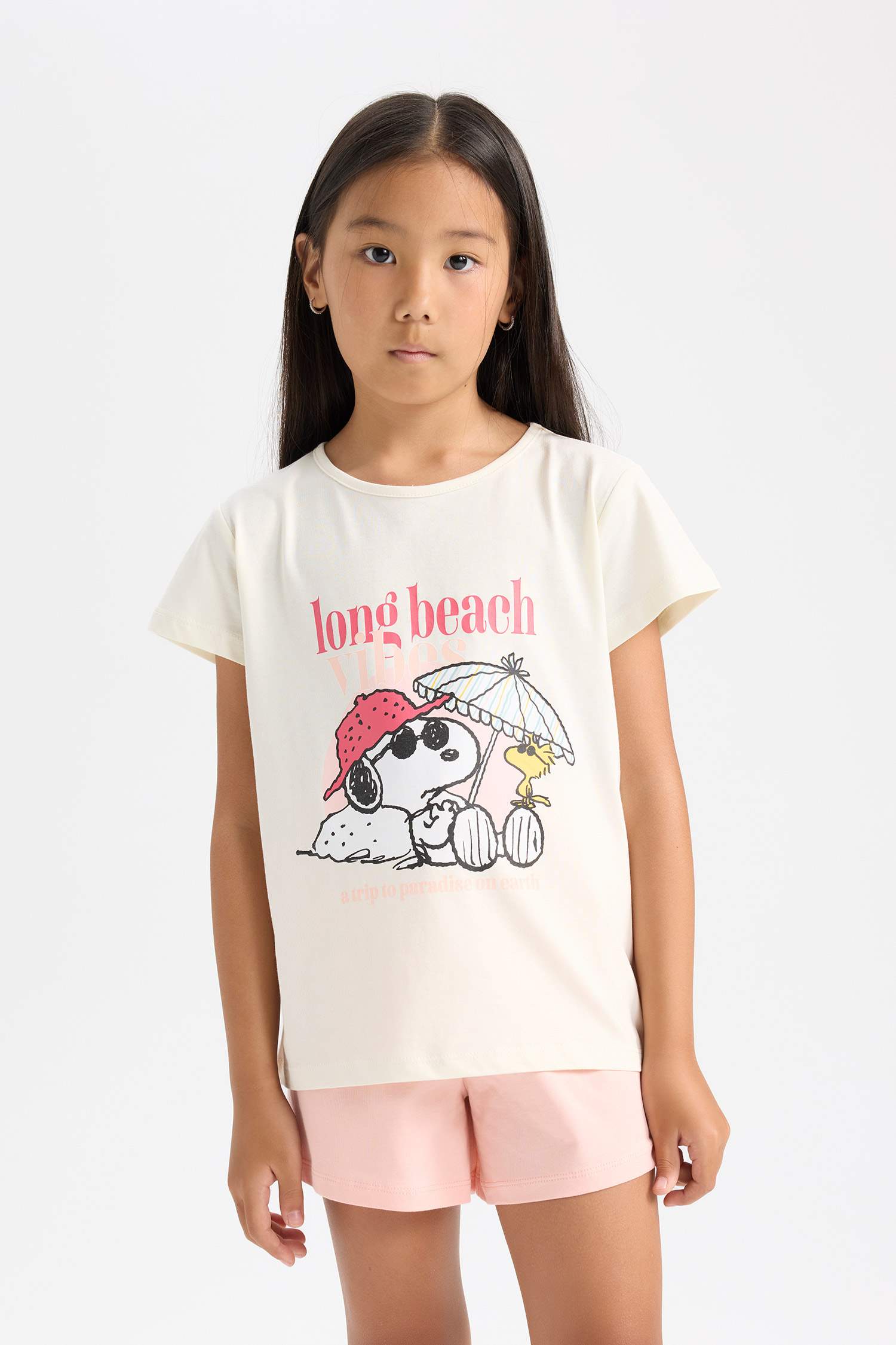 Pyjama Snoopy pour Fille Top à manches courtes Short à taille élastique