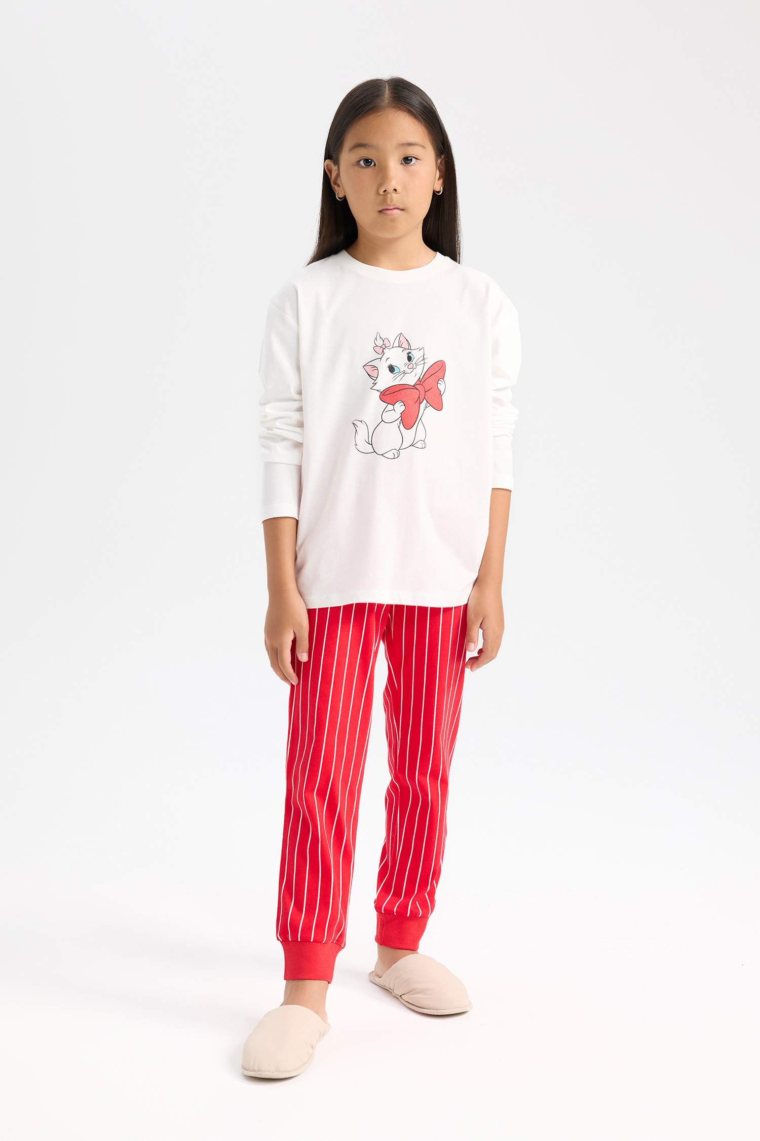 Ensemble Pyjama pour Fille: haut à manches longues et bas long avec taille élastique