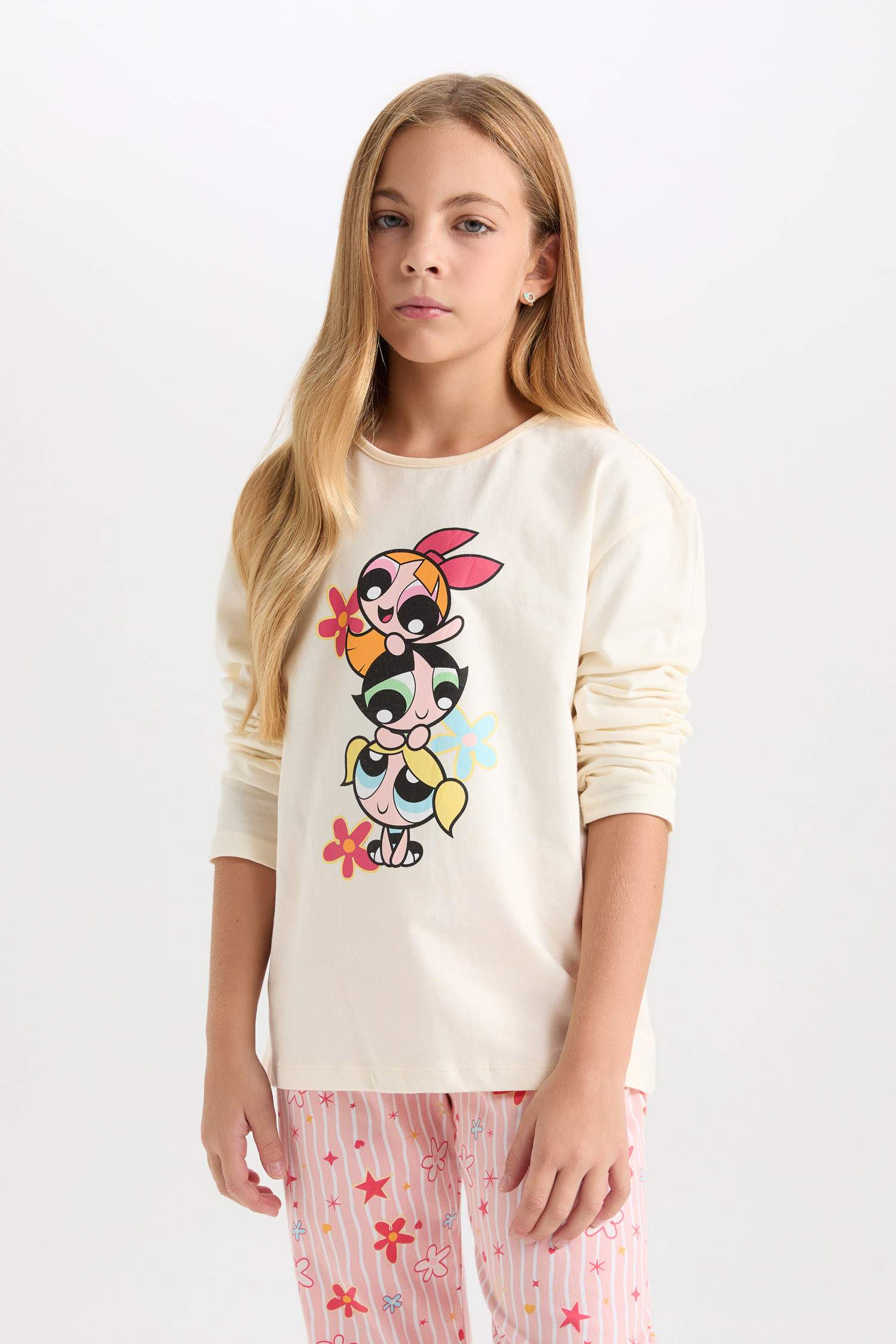 Ensemble Pyjama Powerpuff Girls en tricot à coupe régulière