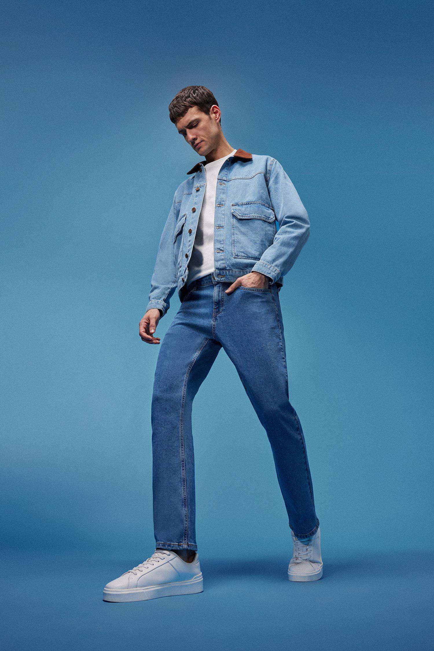 Diago Comfort Fit Rahat Kalıp Yüksek Bel Geniş Paça Jean Pantolon