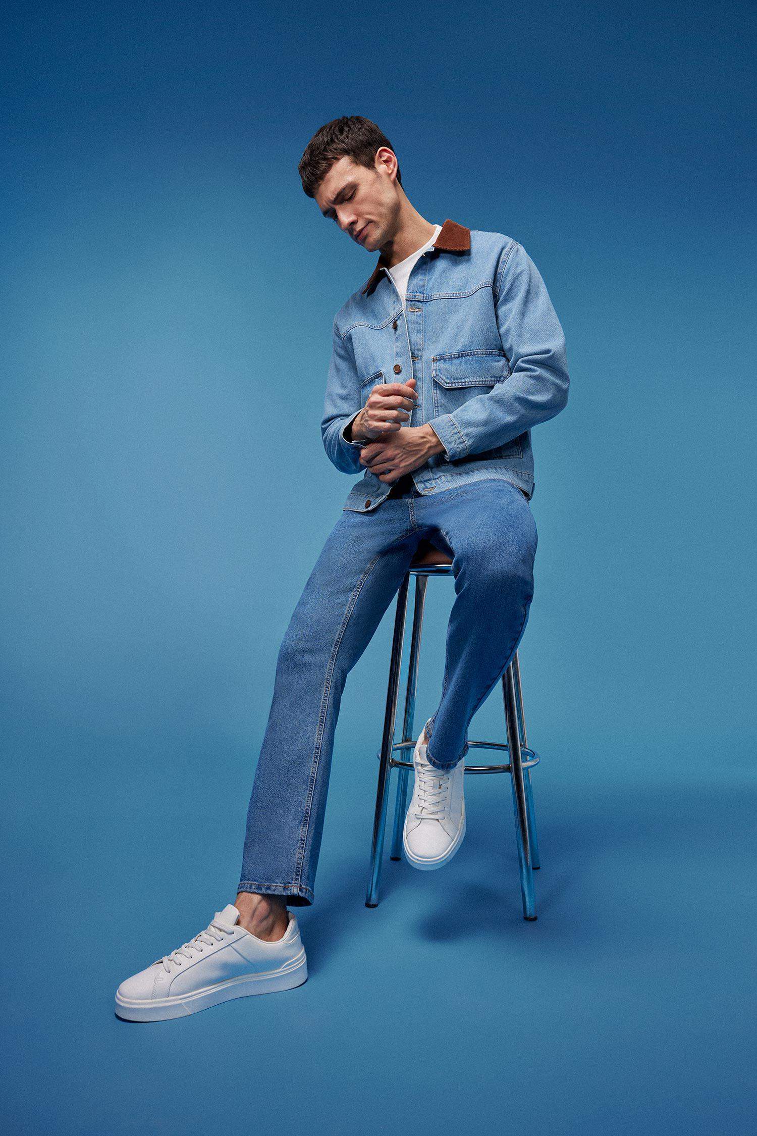 Diago Comfort Fit Rahat Kalıp Yüksek Bel Geniş Paça Jean Pantolon