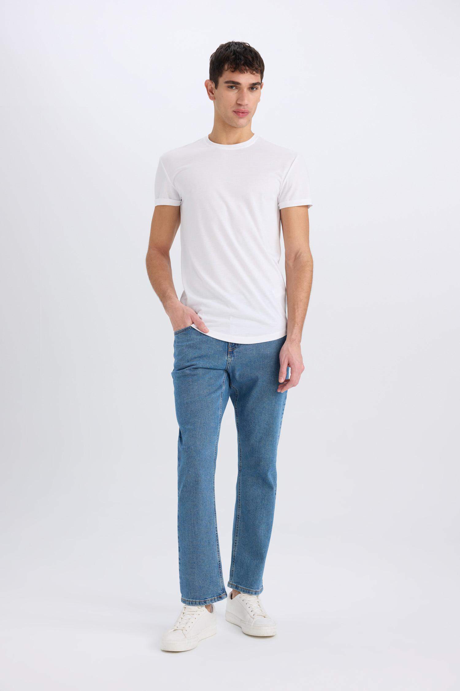 Diago Comfort Fit Rahat Kalıp Yüksek Bel Geniş Paça Jean Pantolon